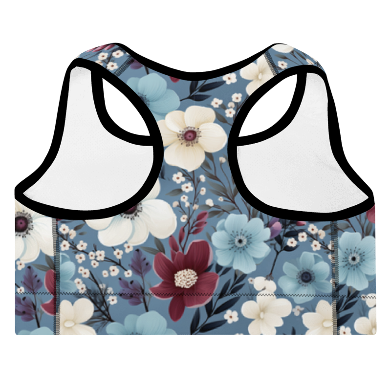 Padded Sports Bra- Butterfly garden