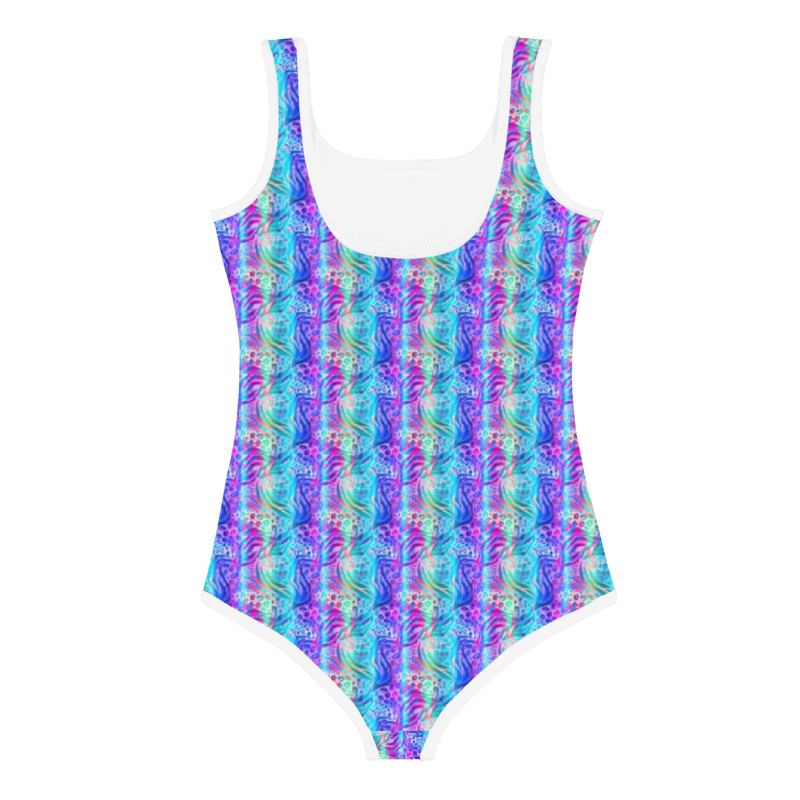 Kids Swimsuit- Animal print summer Blue