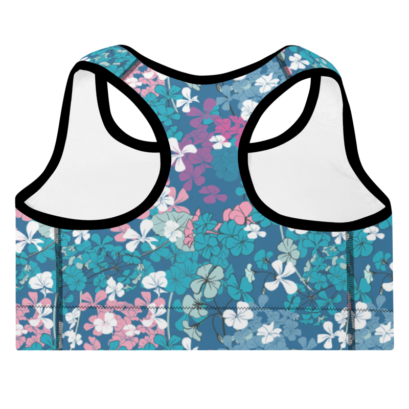 Padded Sports Bra- Multicolour Flowers