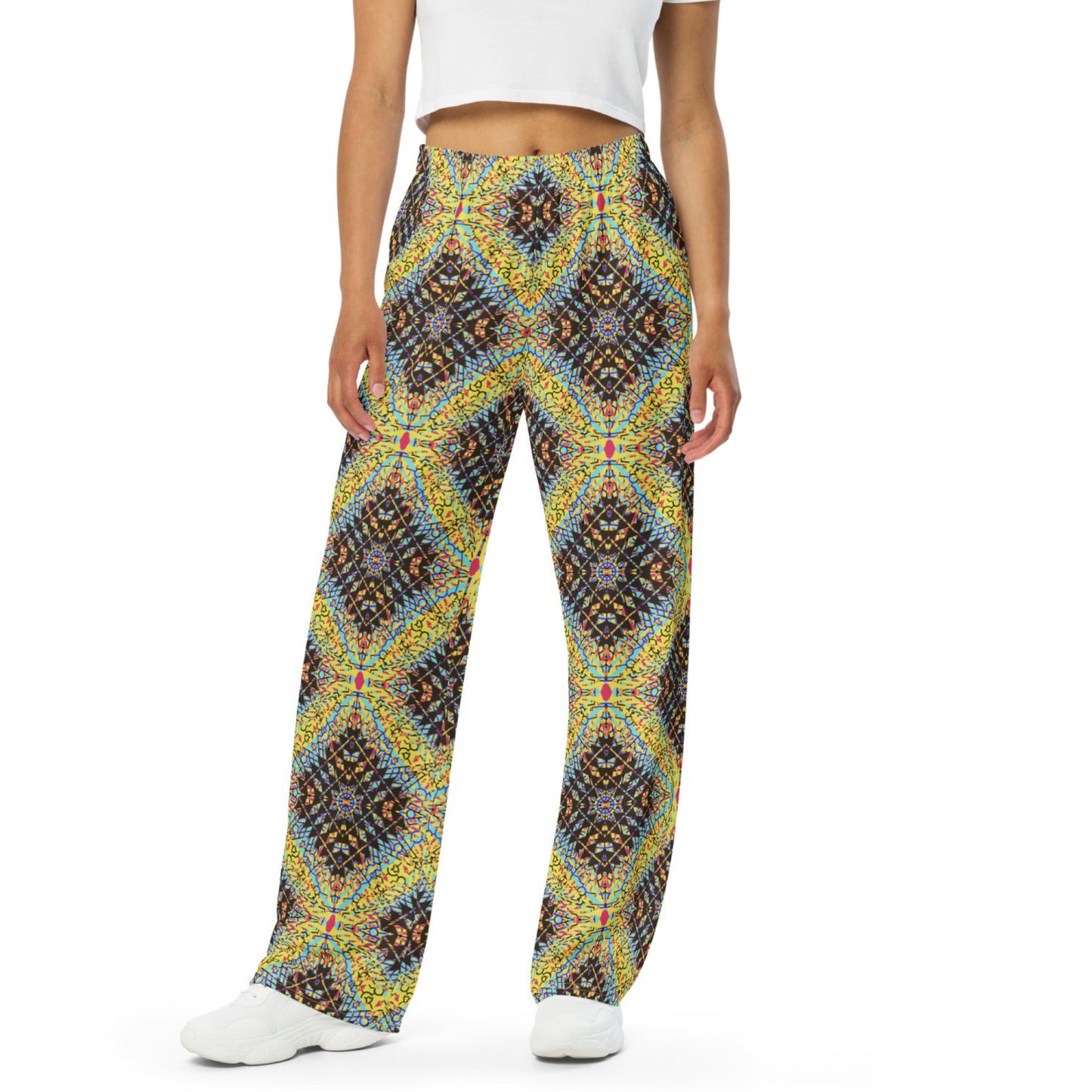 unisex wide-leg pants- Mandala chic VII