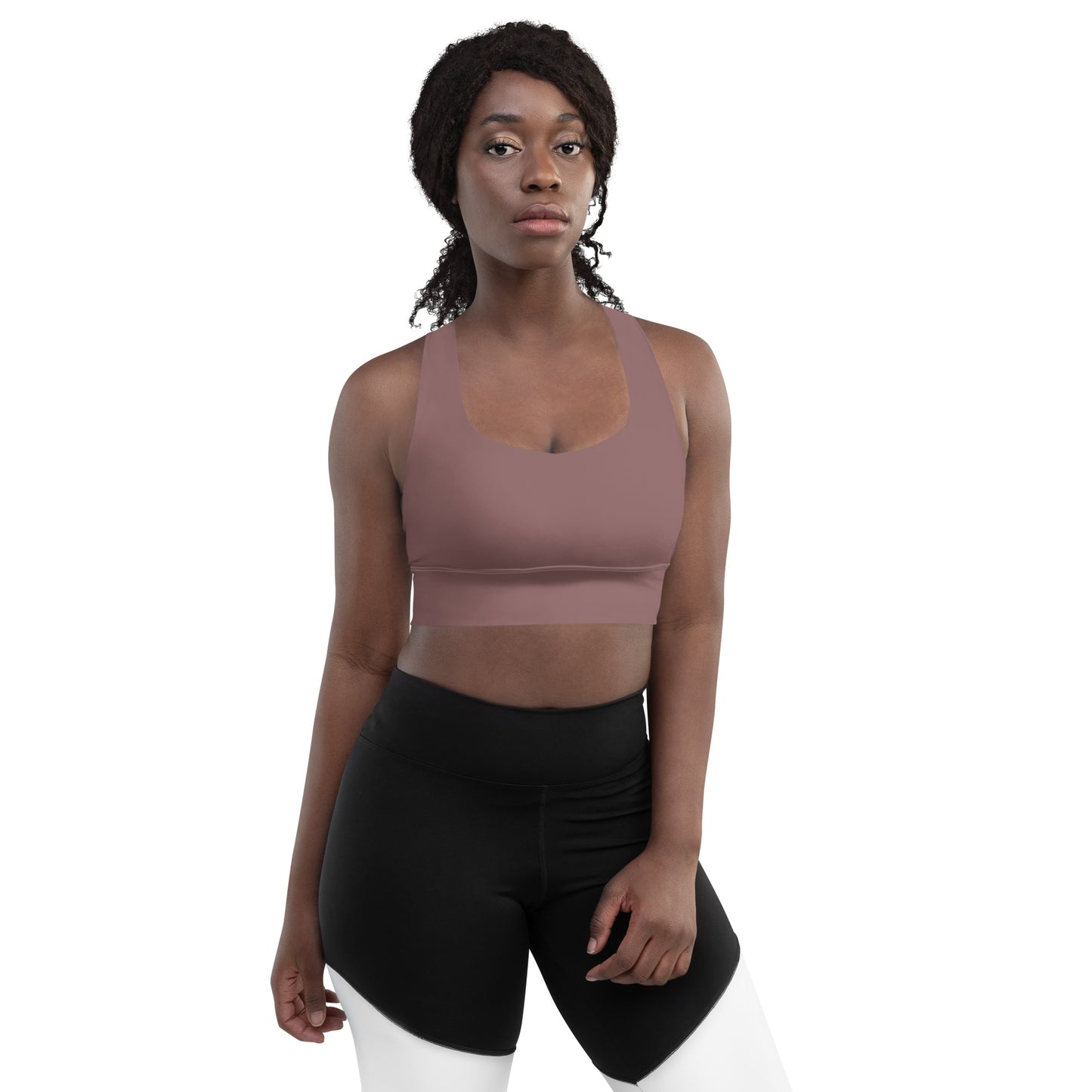 Longline sports bra- Light Wood