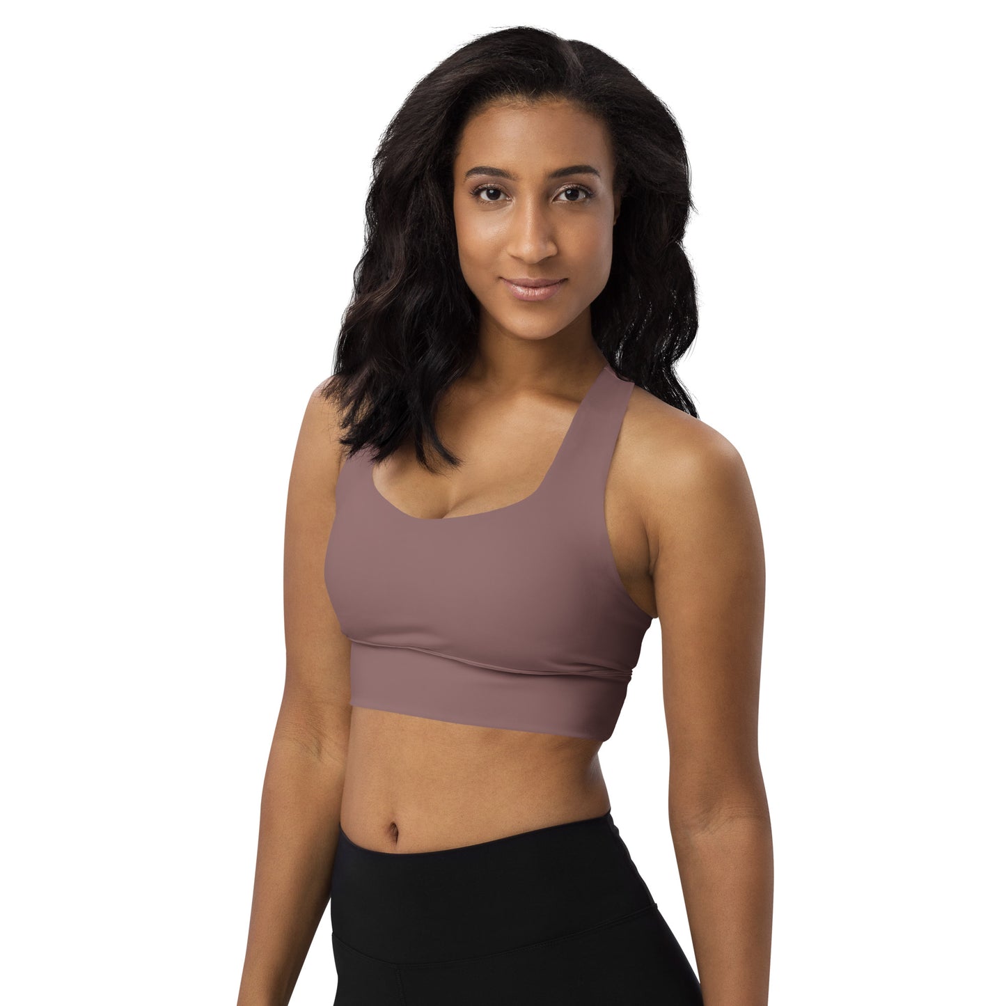 Longline sports bra- Light Wood
