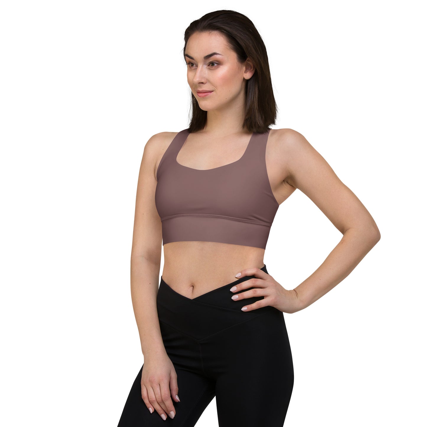 Longline sports bra- Light Wood