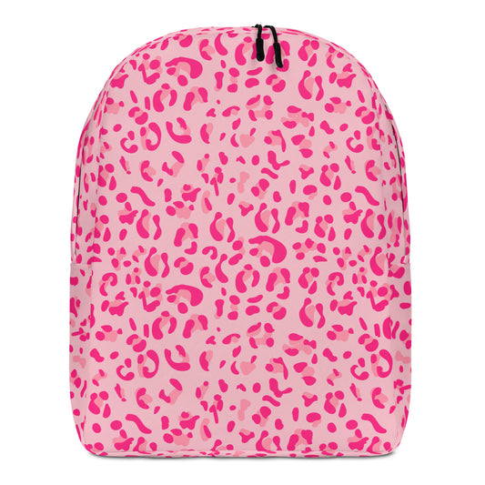 Minimalist Backpack- Leopard Print Light Light Pink