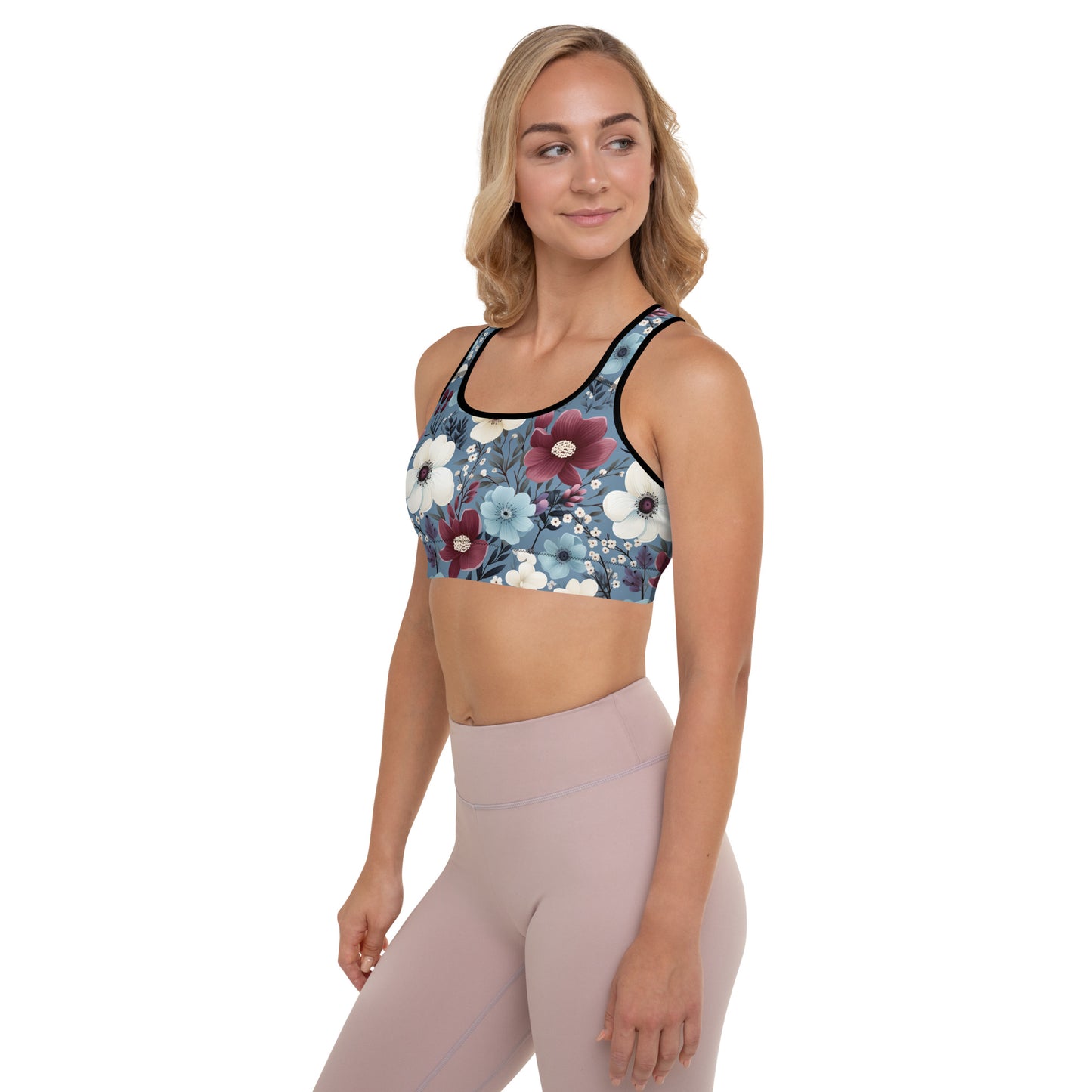 Padded Sports Bra- Butterfly garden