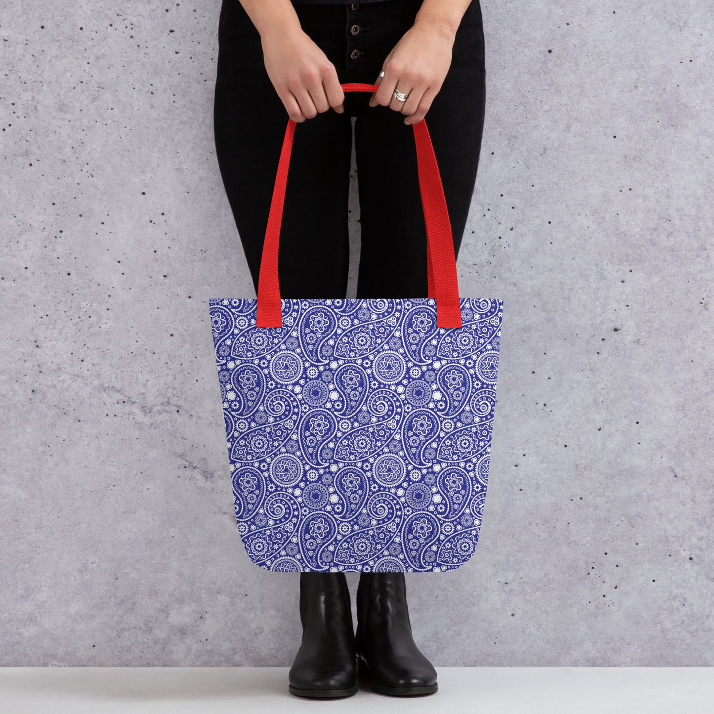 Einkaufstasche – Paisley-Blau