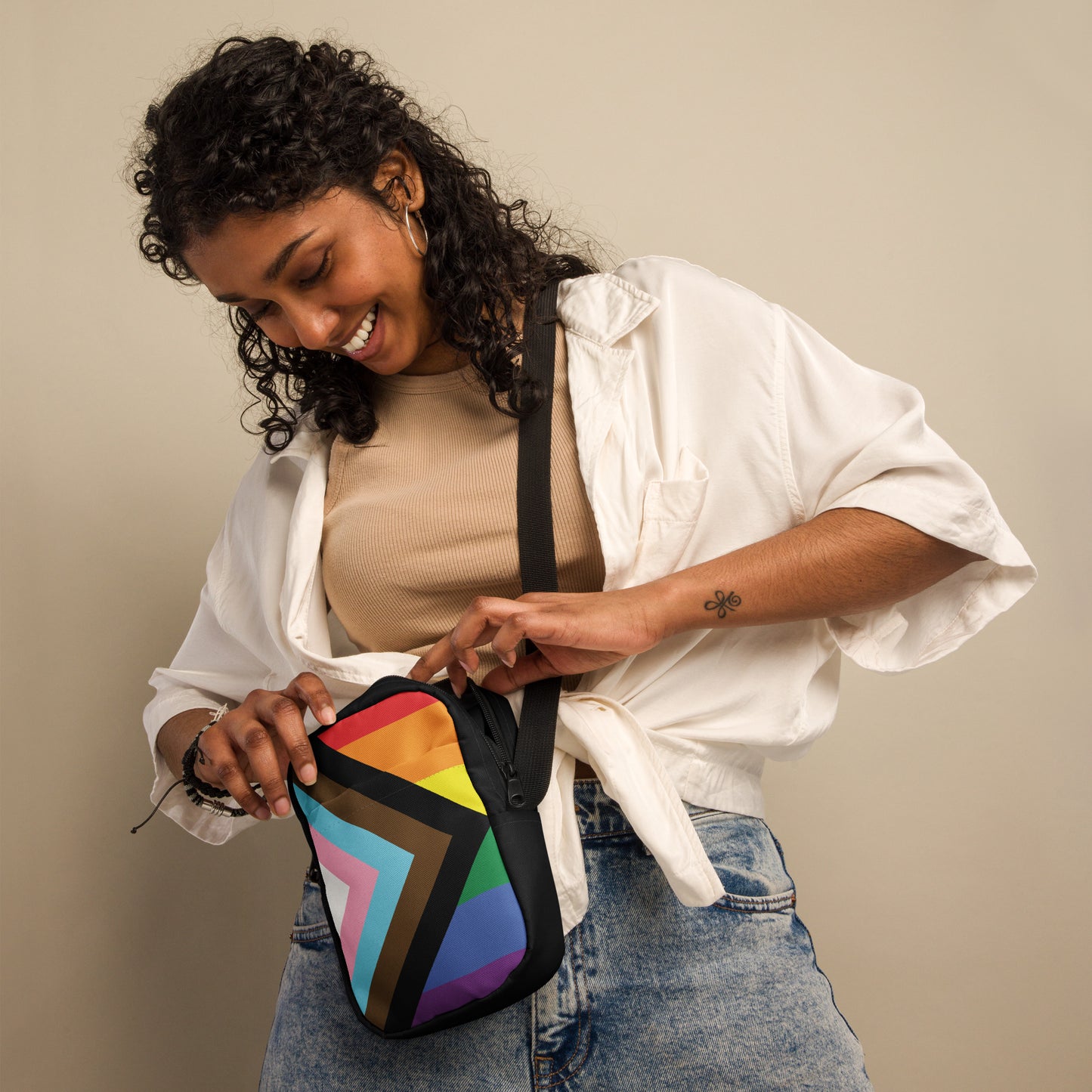 Utility crossbody bag- Progress Pride
