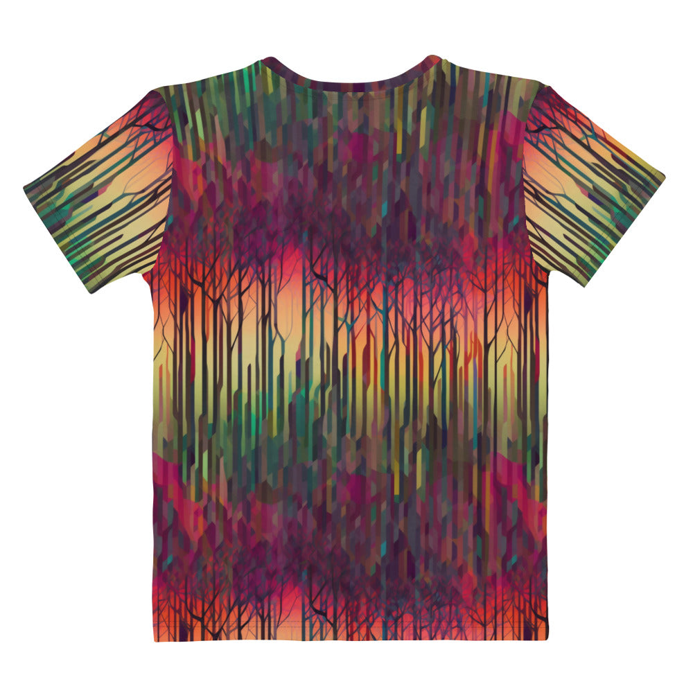 Women's T-shirt- Rainbow Forest Pattern III