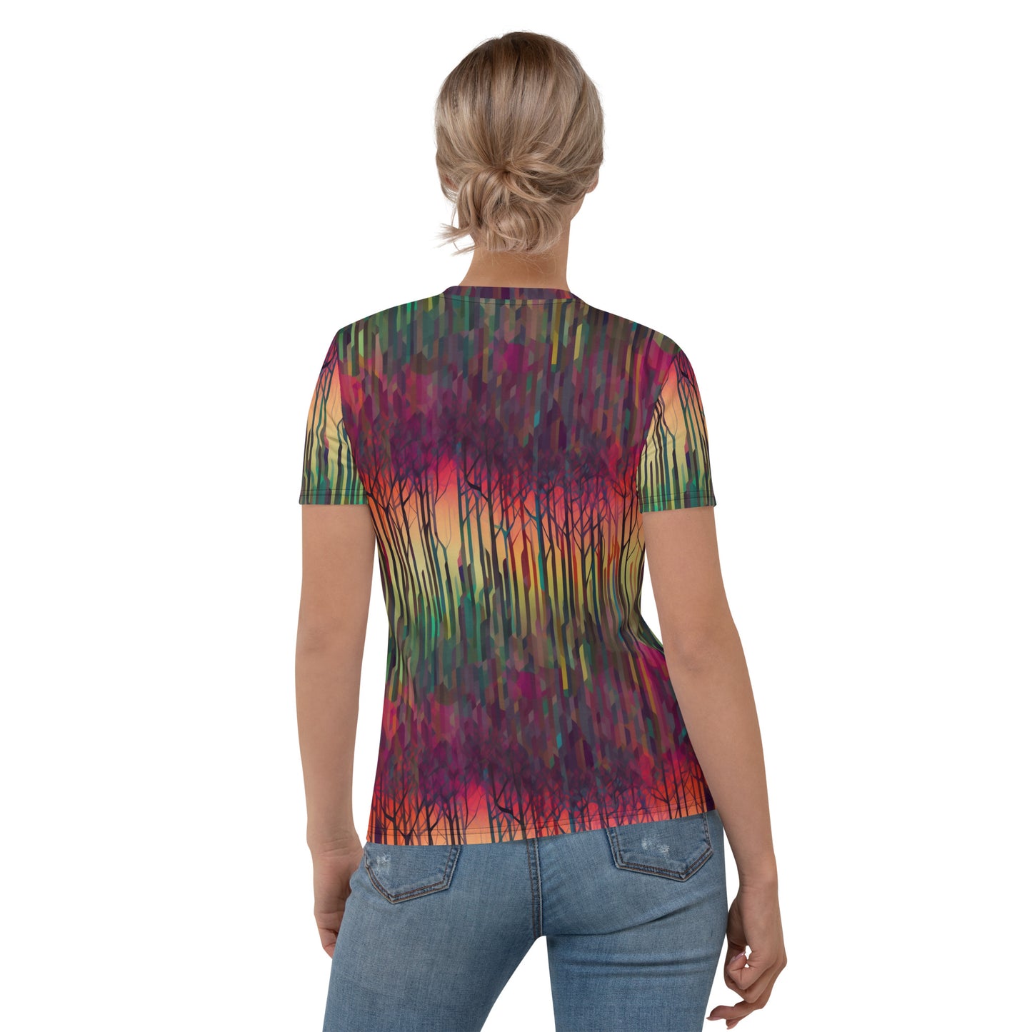 Women's T-shirt- Rainbow Forest Pattern III