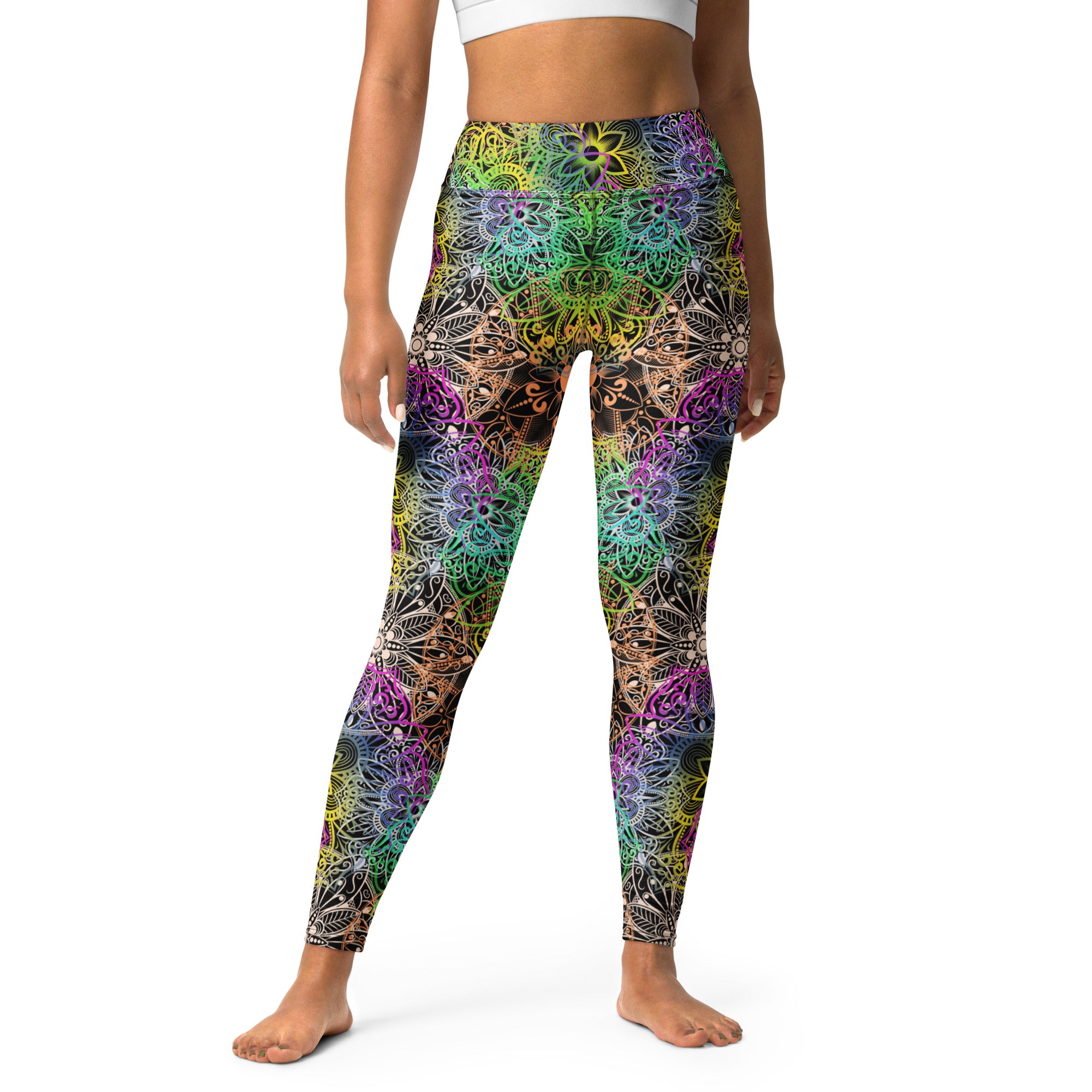 Yoga Leggings- Mandala Multi Colour