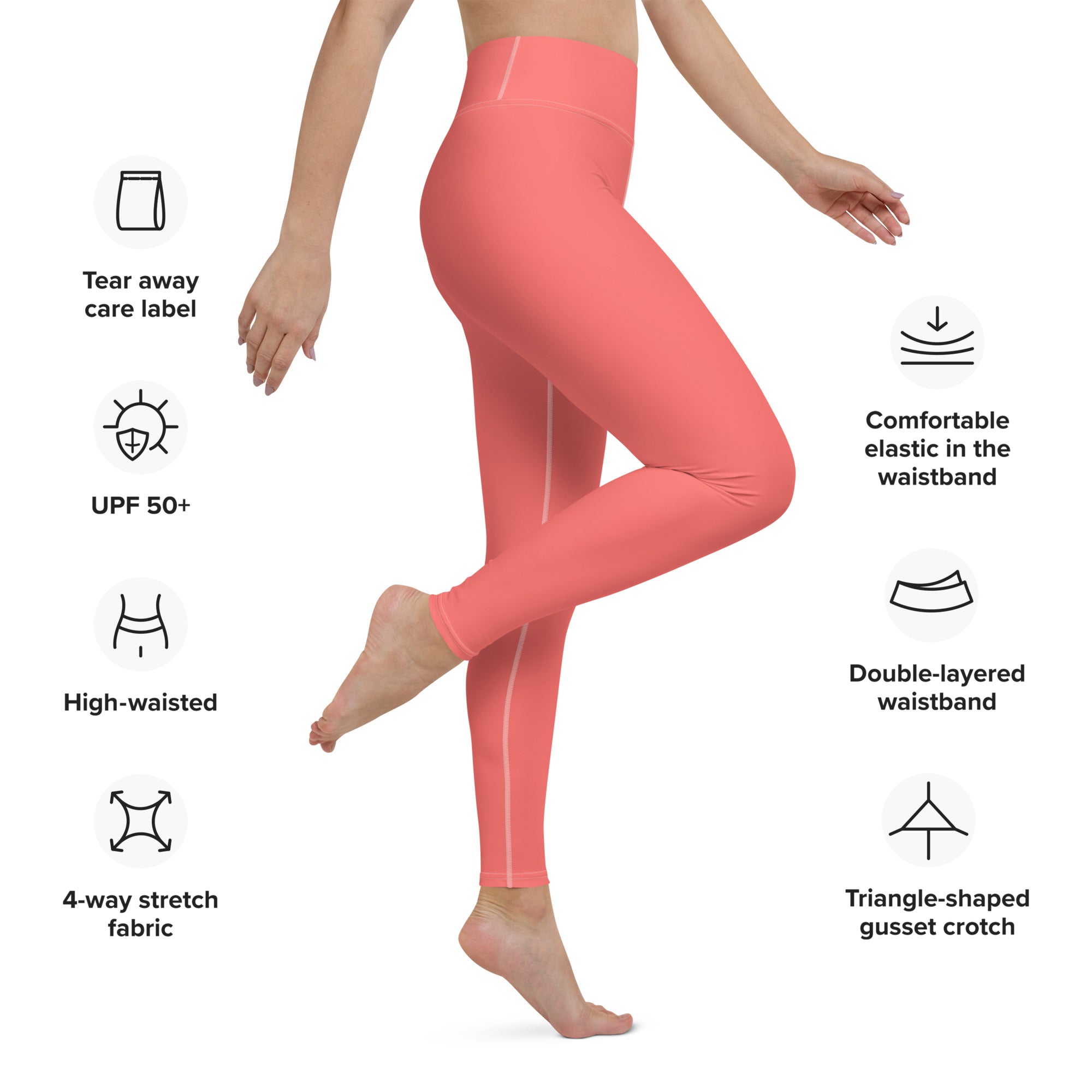 Yoga Leggings- Coral