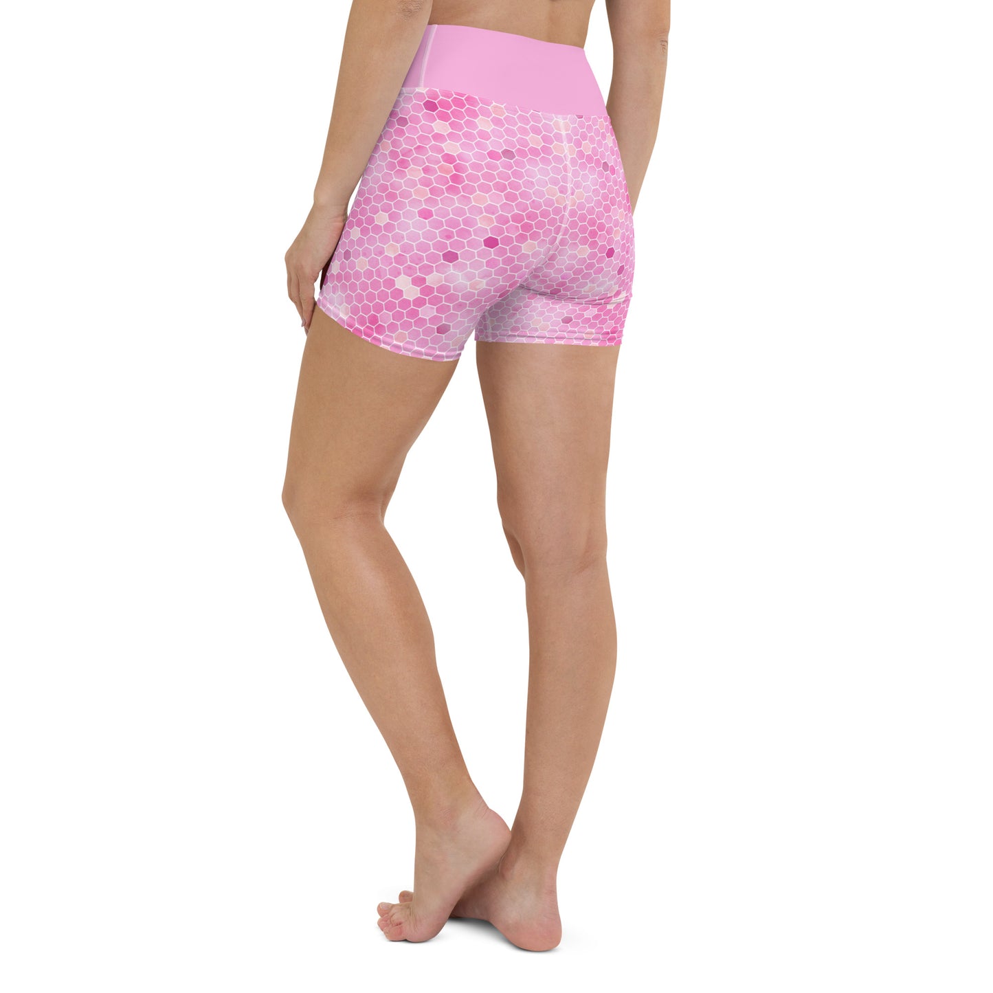 Yoga Shorts- Honeycomb Pink