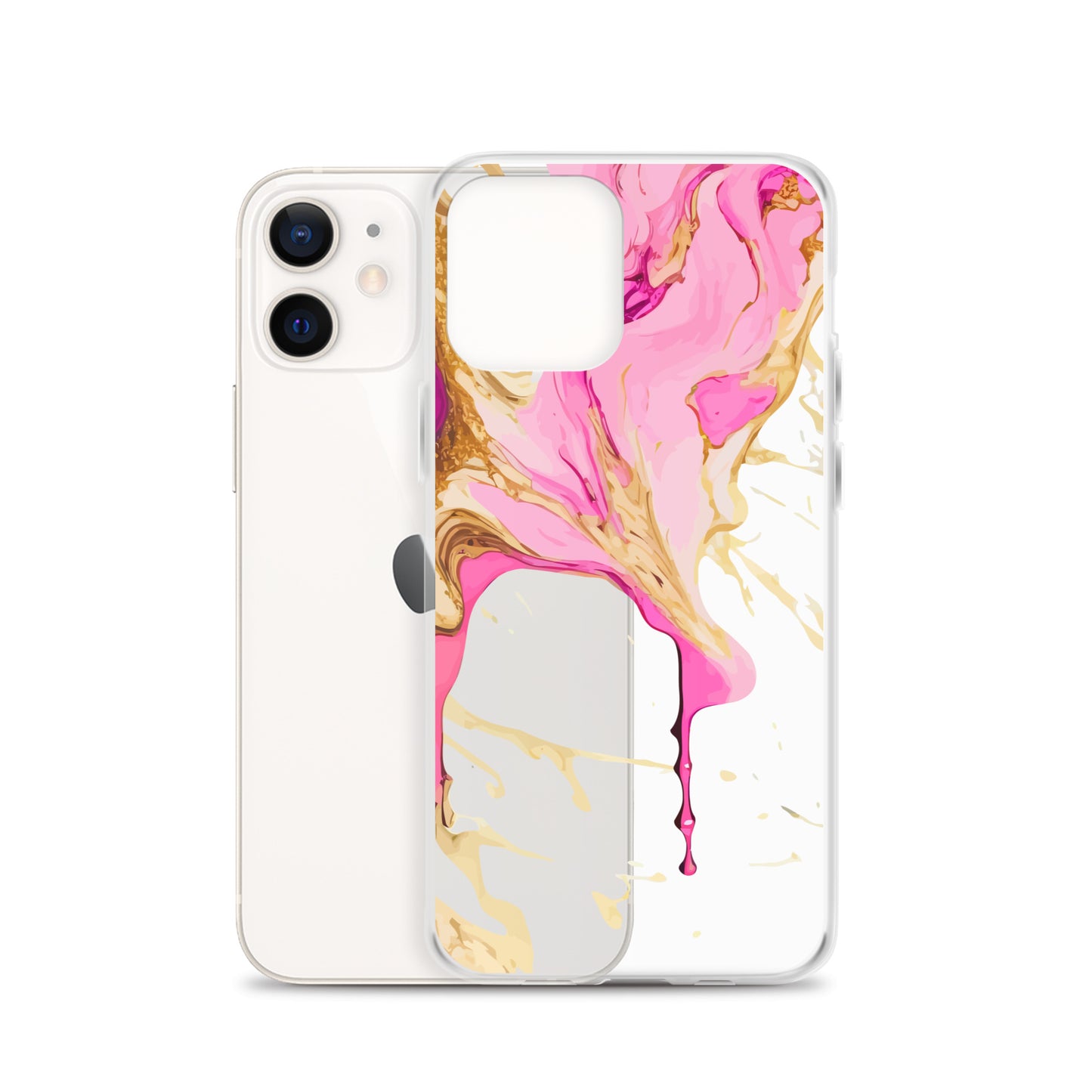Clear Case for iPhone® - Alchohol Ink Design II - Klip Clop