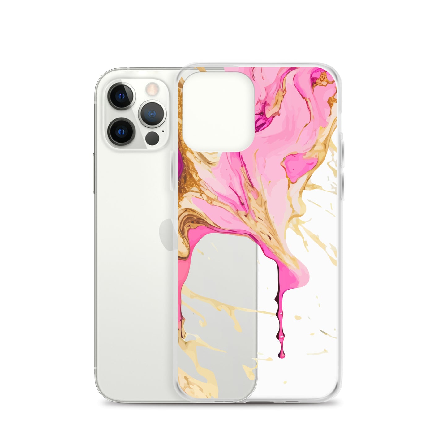 Clear Case for iPhone® - Alchohol Ink Design II - Klip Clop
