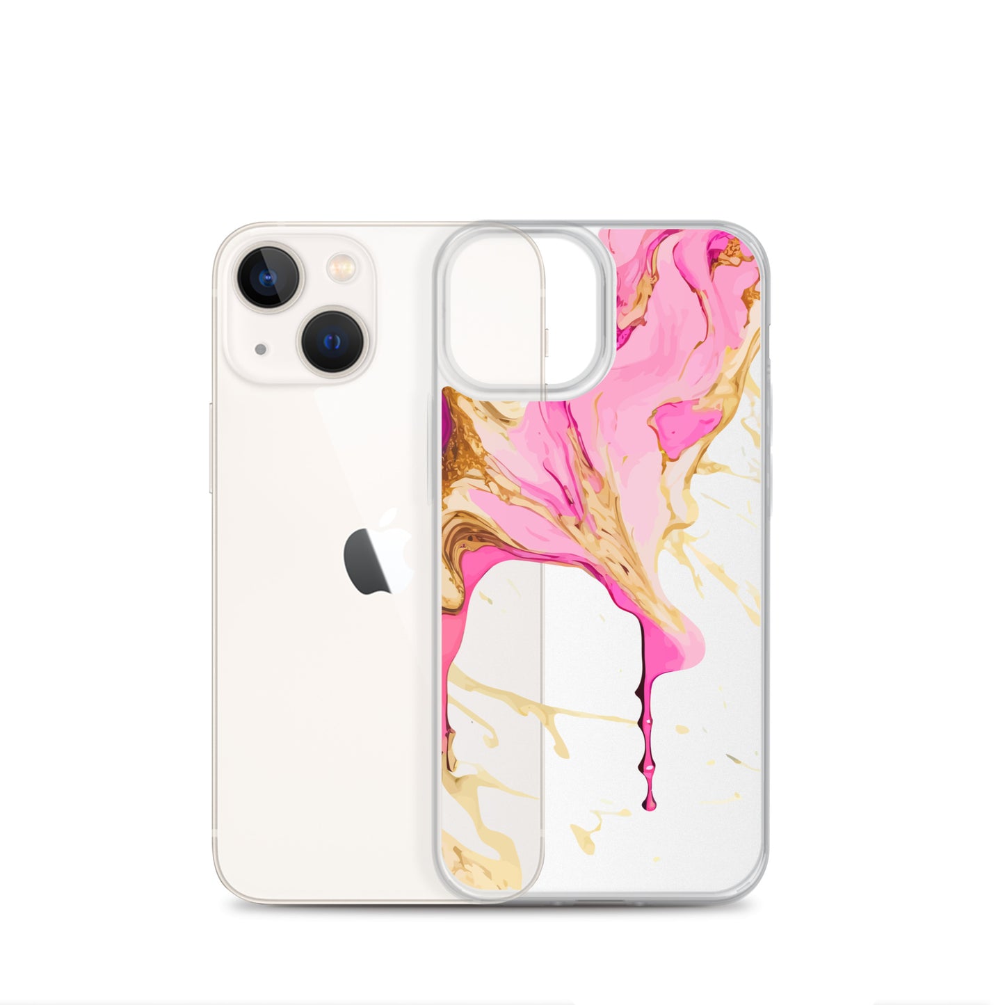 Clear Case for iPhone® - Alchohol Ink Design II - Klip Clop