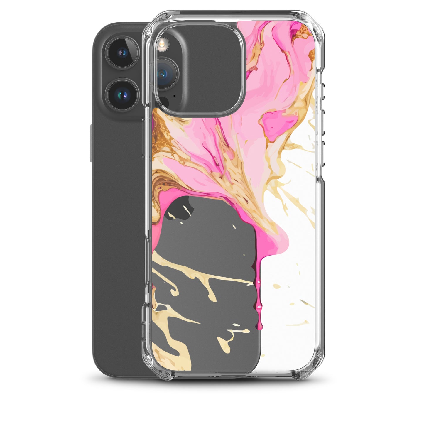 Clear Case for iPhone® - Alchohol Ink Design II - Klip Clop