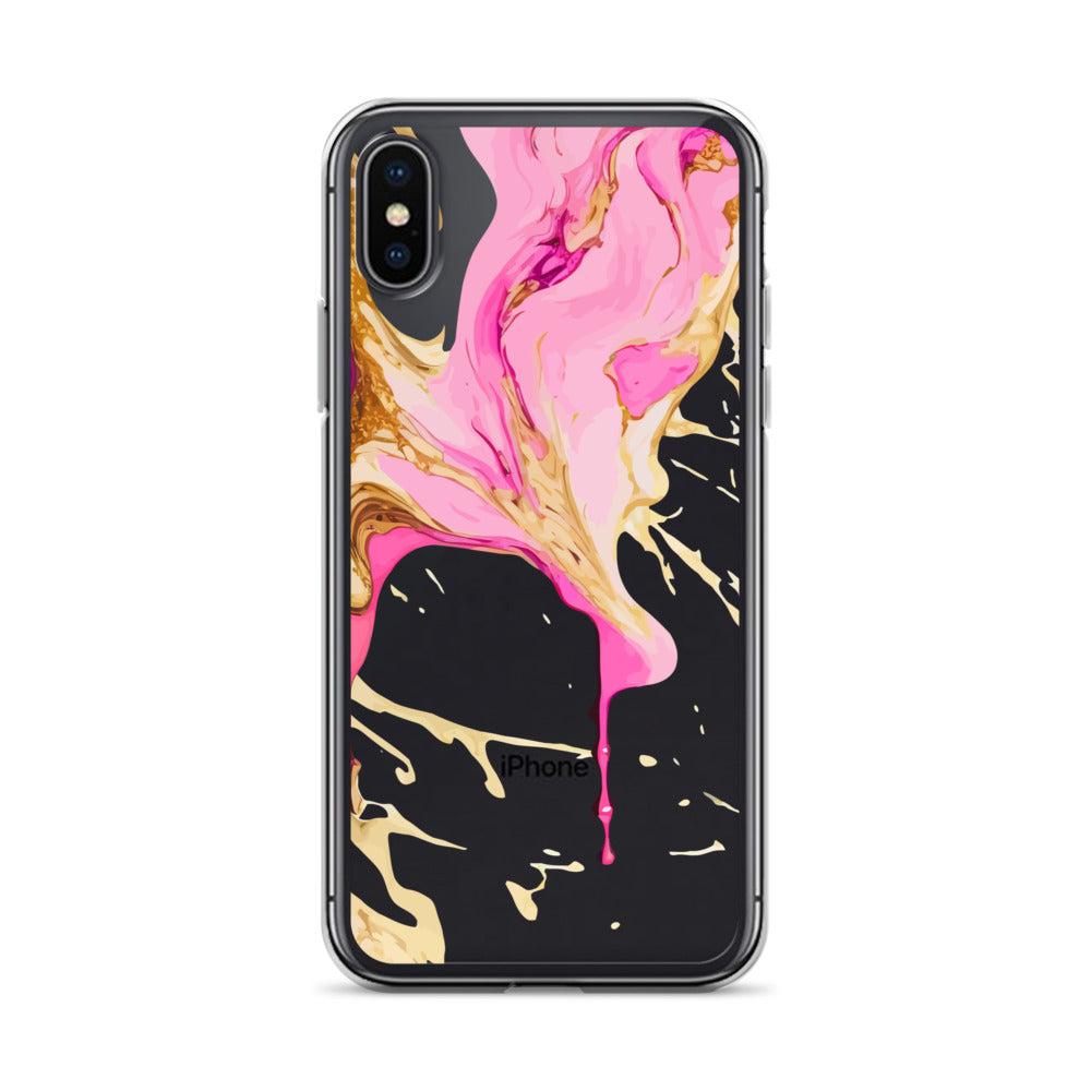 Clear Case for iPhone® - Alchohol Ink Design II - Klip Clop