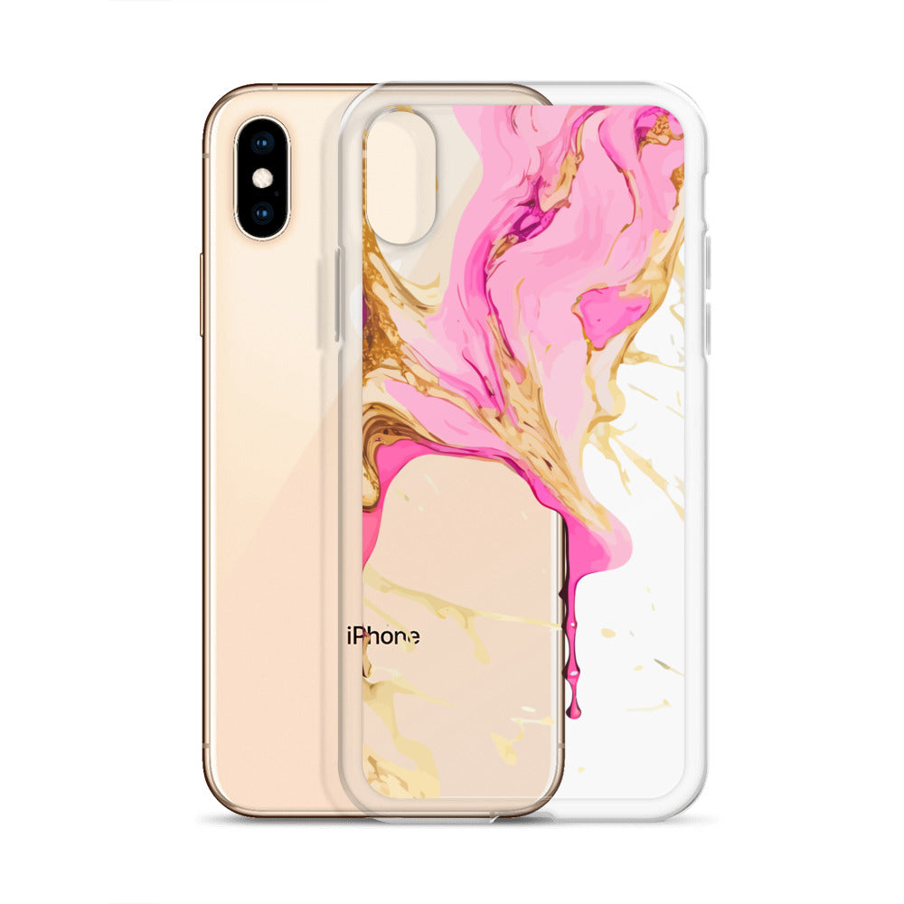 Clear Case for iPhone® - Alchohol Ink Design II - Klip Clop
