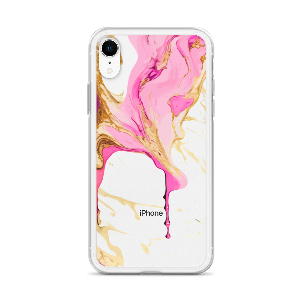 Clear Case for iPhone® - Alchohol Ink Design II - Klip Clop