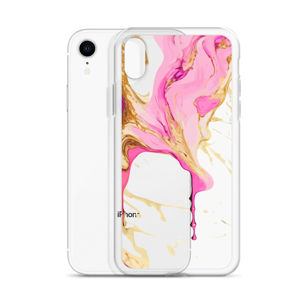 Clear Case for iPhone® - Alchohol Ink Design II - Klip Clop