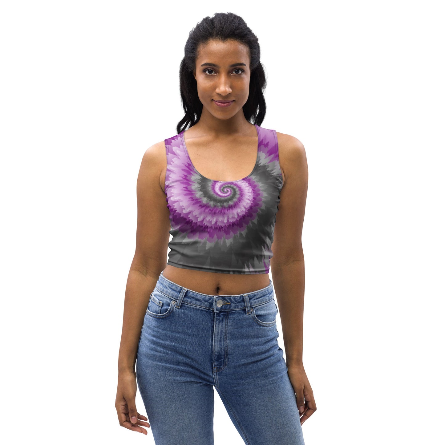 Crop Top - Tie Dye Spiral - Demisexual - Klip Clop
