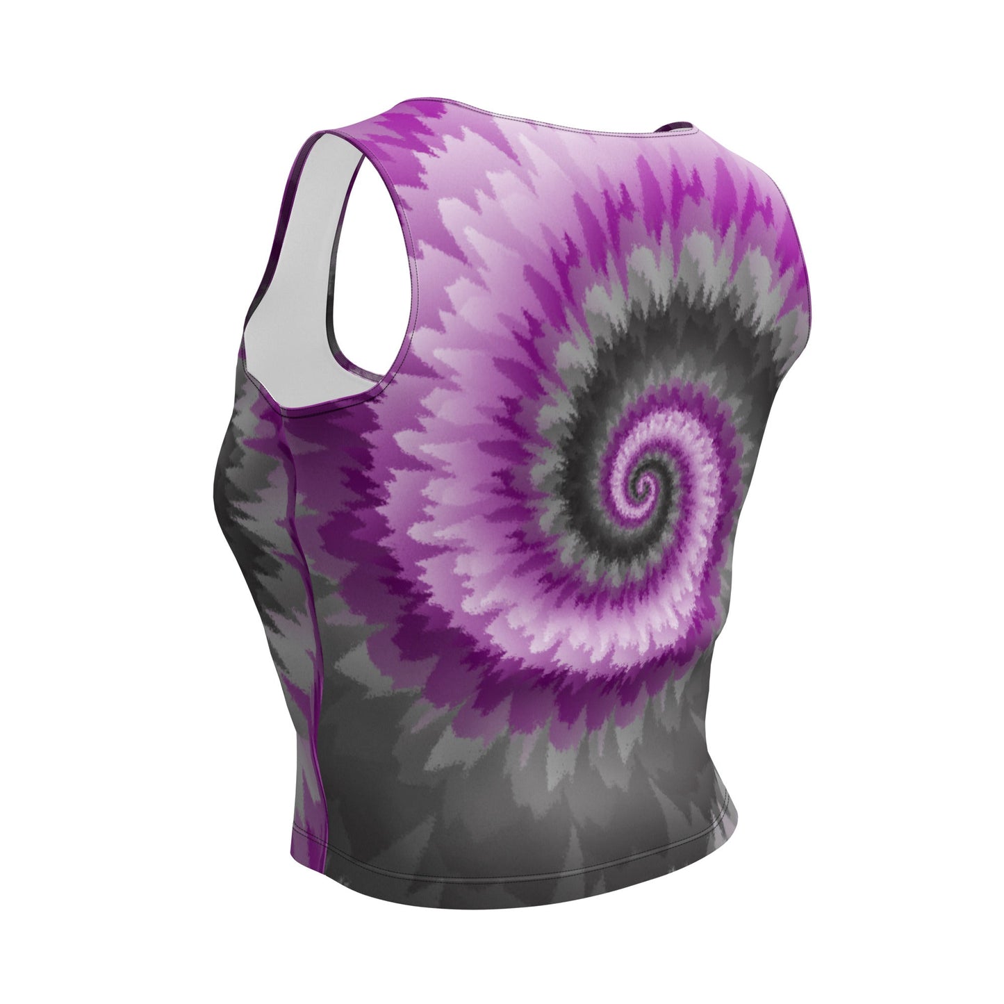 Crop Top - Tie Dye Spiral - Demisexual - Klip Clop