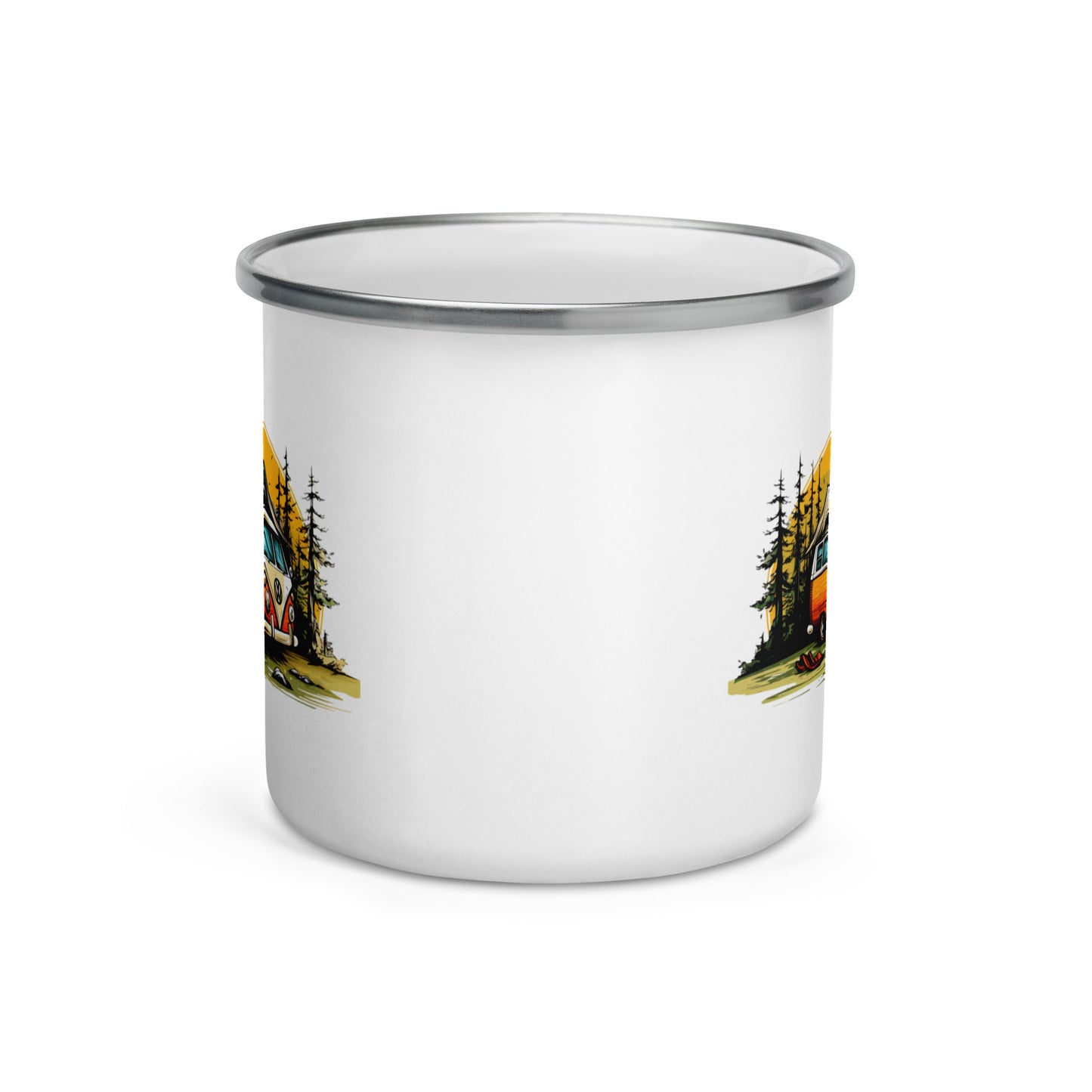 Enamel Mug- Vintage Camping Car III