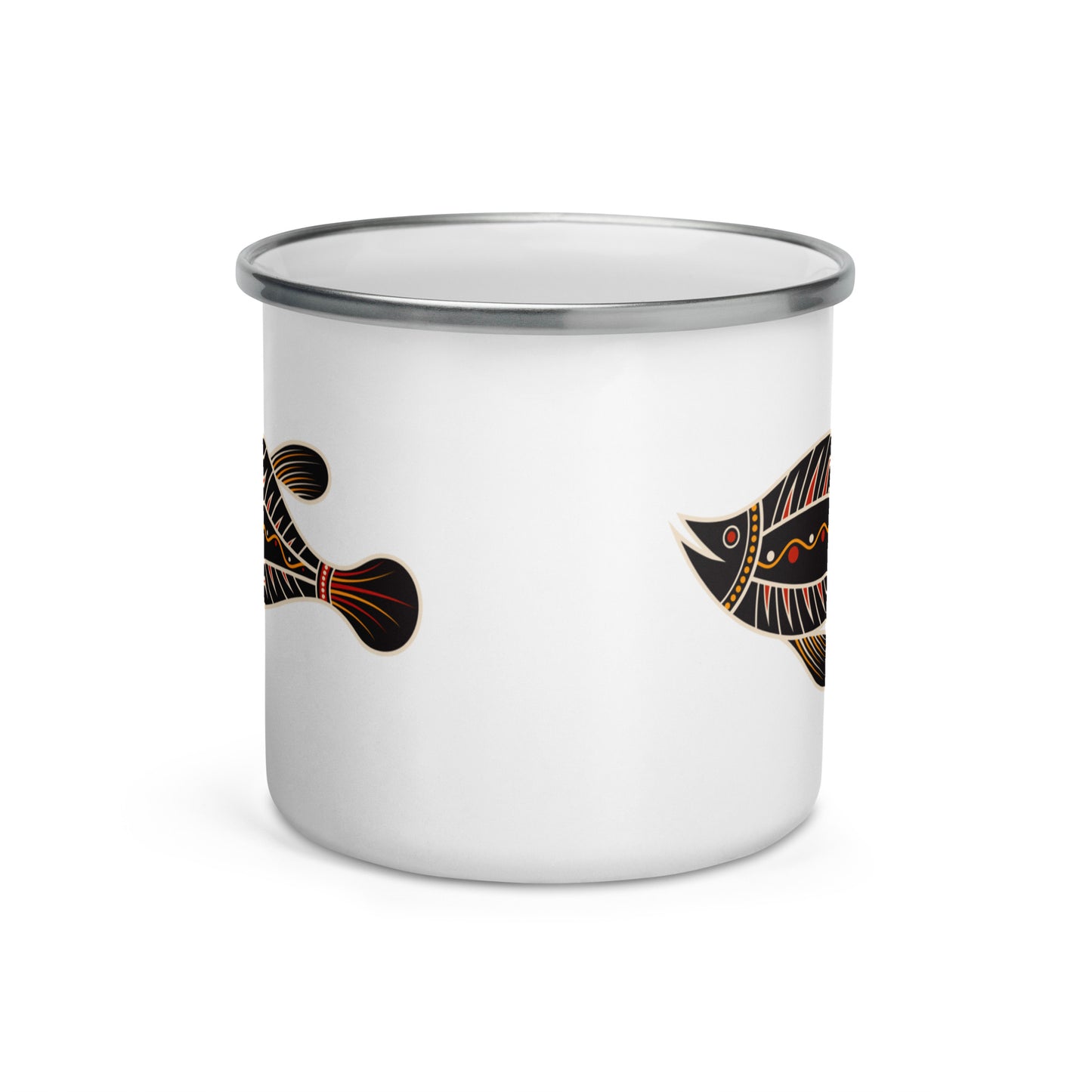 Enamel Mug- Australian Tribal Painting Fish Figure I