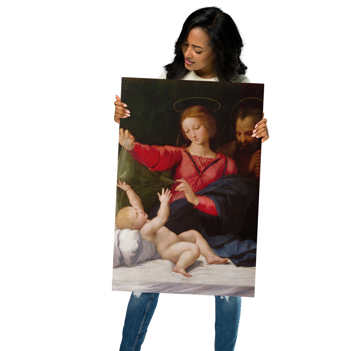 Metal prints-Raphael-Italian 1483-1520-La Madone De Lorette