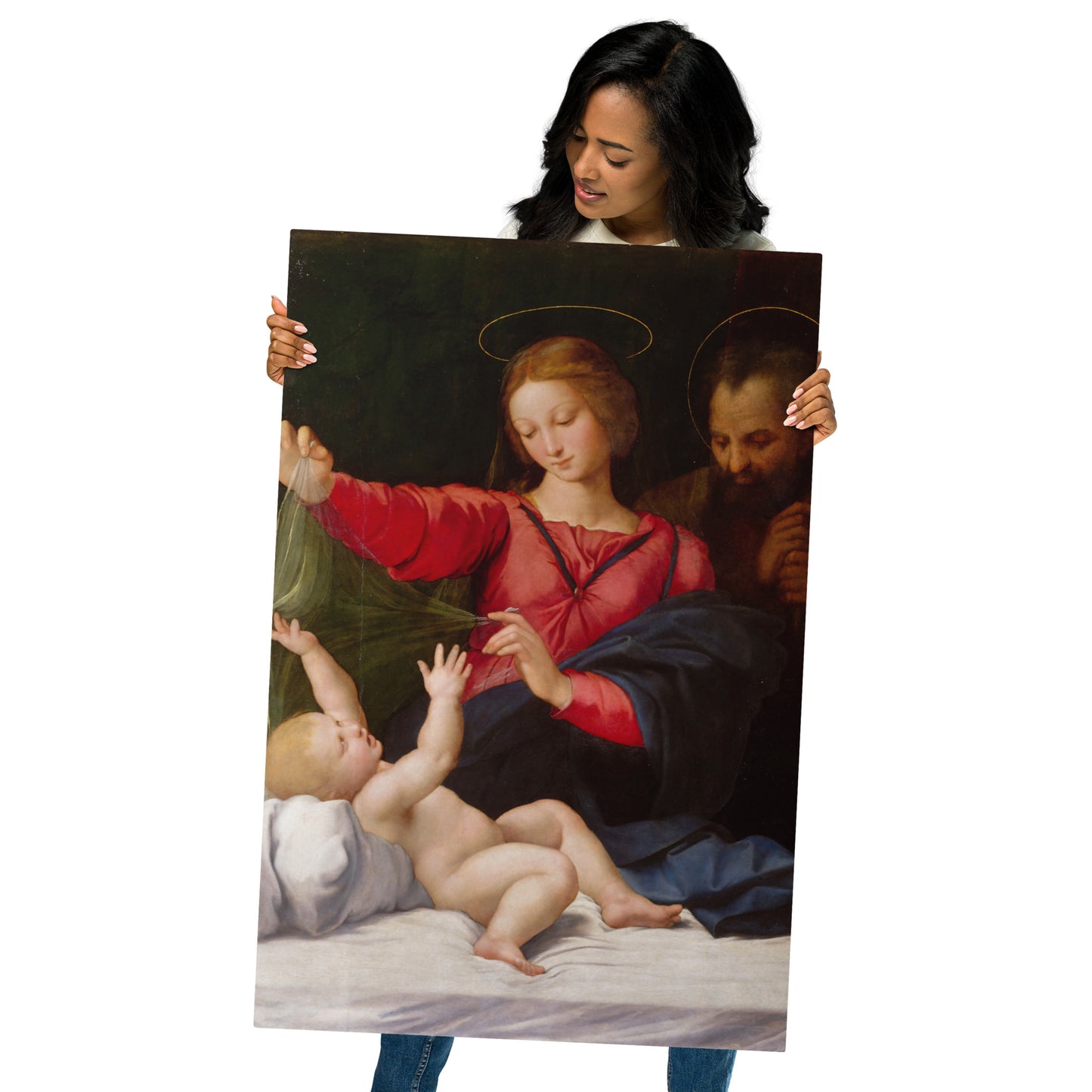 Metal prints-Raphael-Italian 1483-1520-La Madone De Lorette