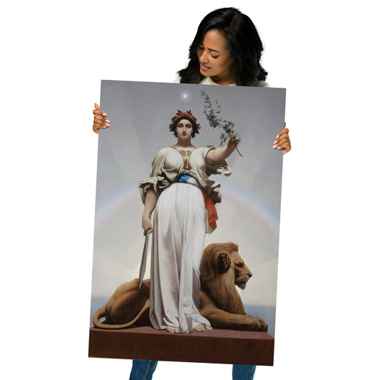 Metal prints-Jean Léon Gérôme-French 1824-1904-La République 1848