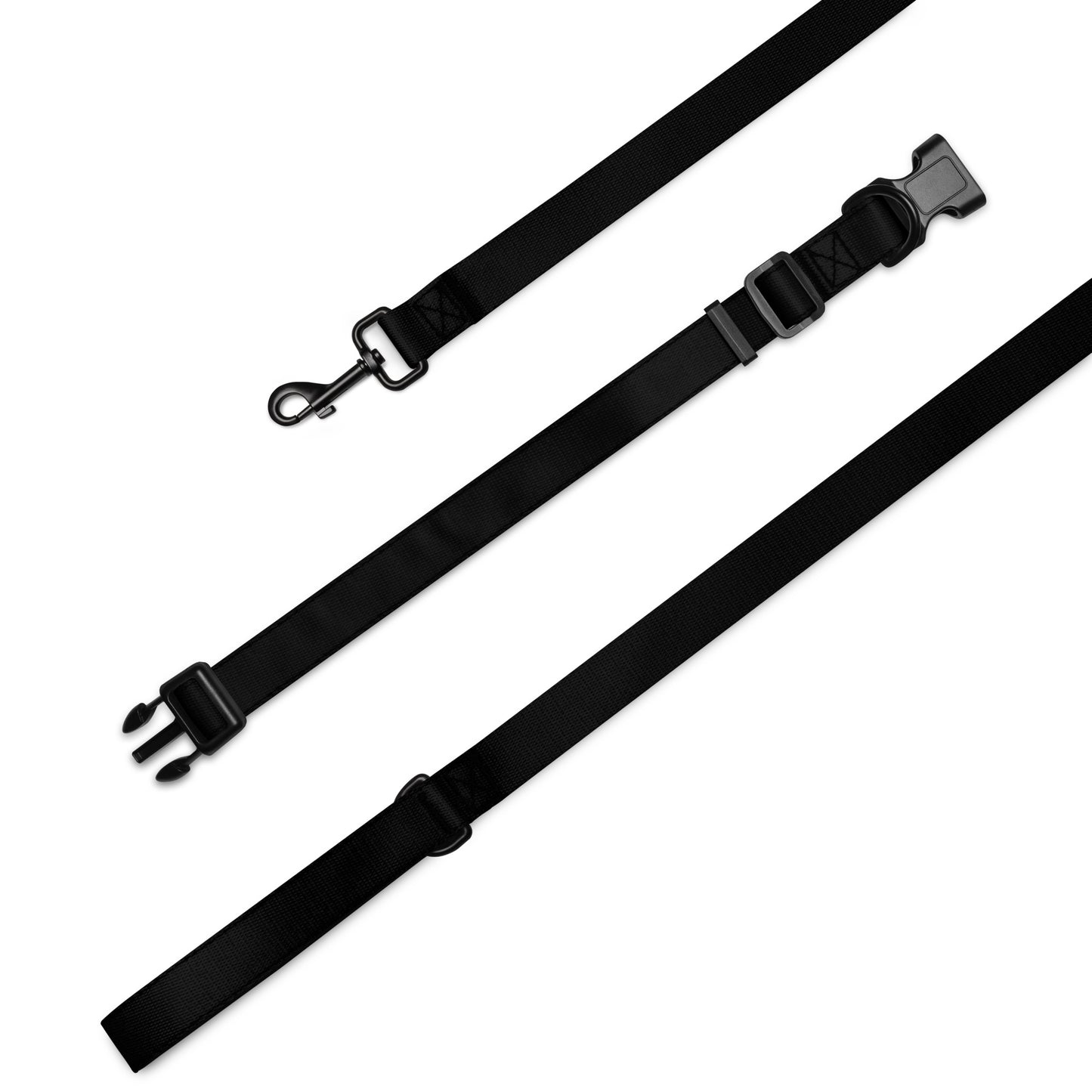 Pet collar & leash- Black