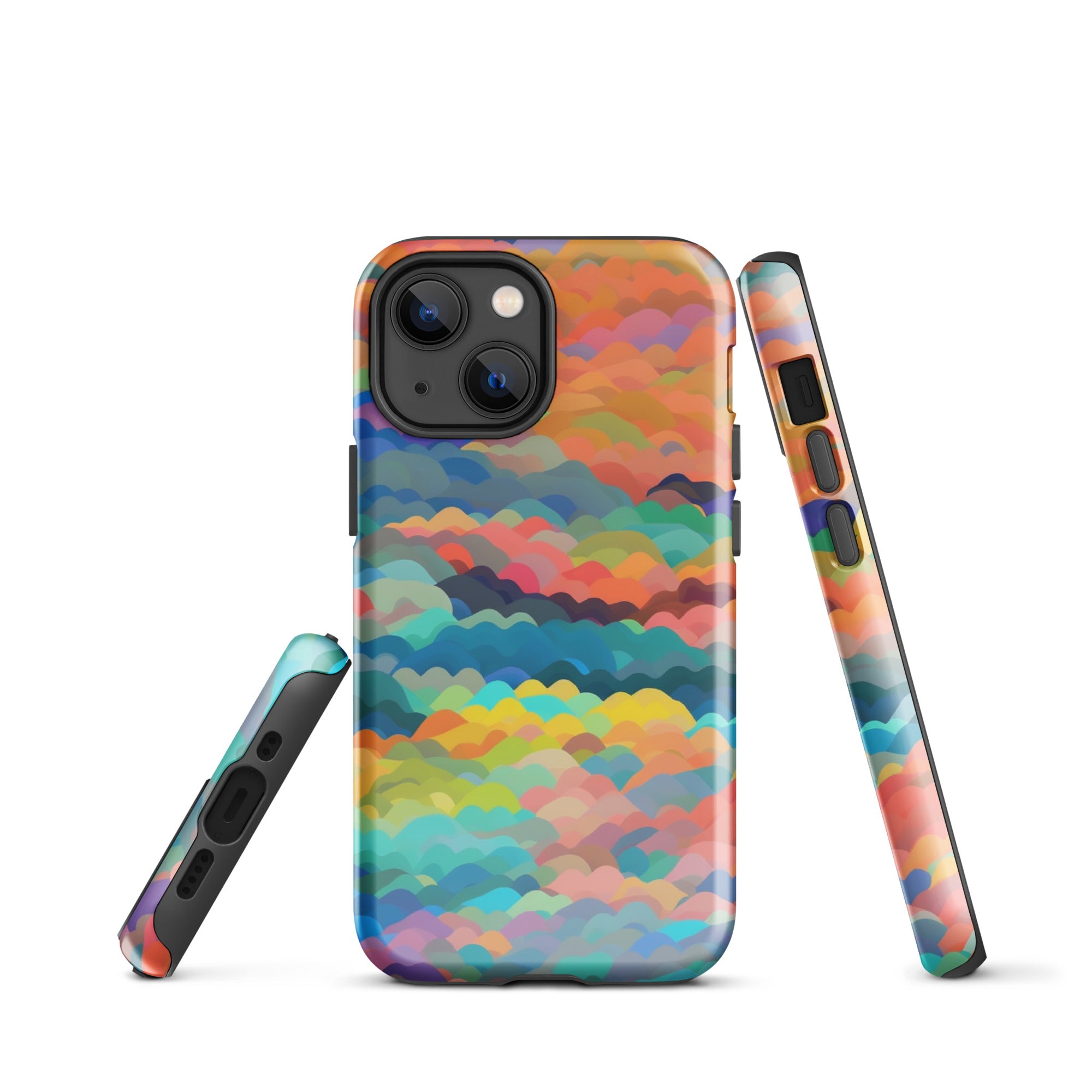 Tough Case for iPhone®- Rainbow Cloud Pattern I