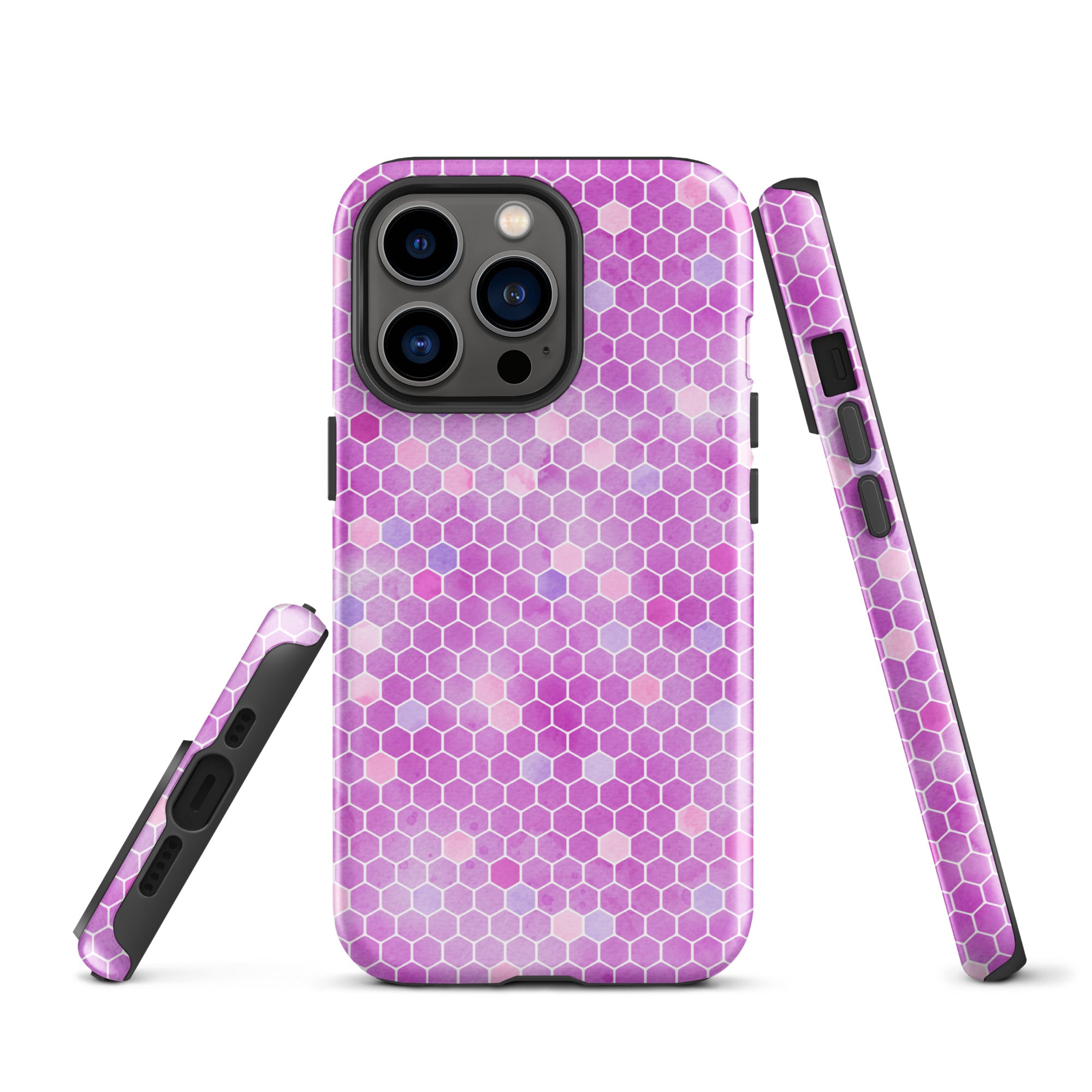 Tough Case for iPhone®- Honeycomb Pink
