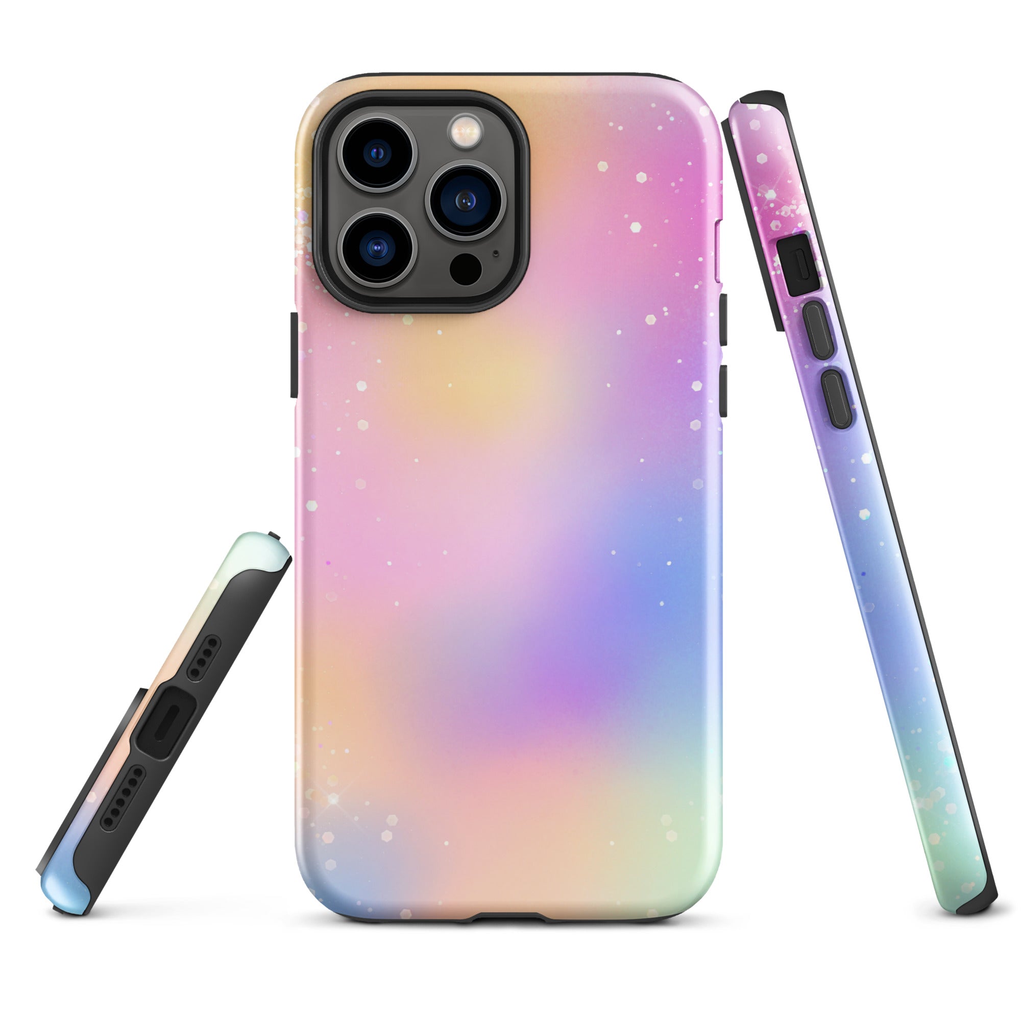 Tough Case for iPhone®- Rainbow Glitter Pattern III