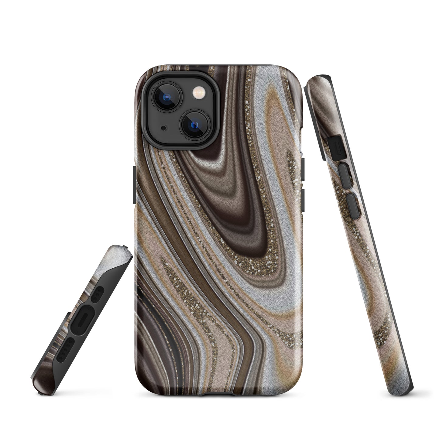 Tough Case for iPhone®- Abstract leather