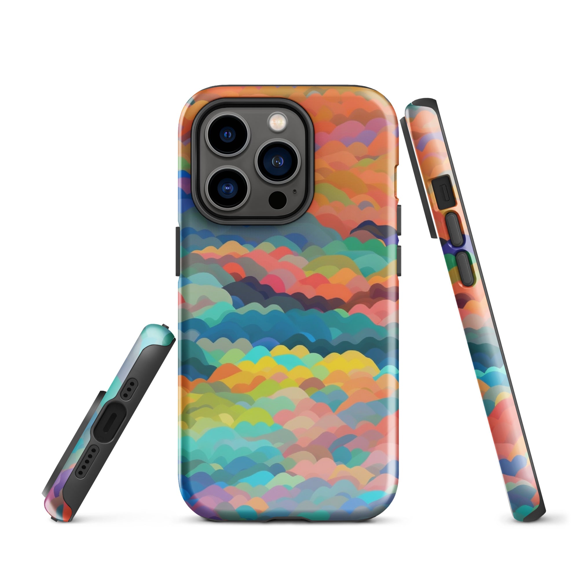 Tough Case for iPhone®- Rainbow Cloud Pattern I