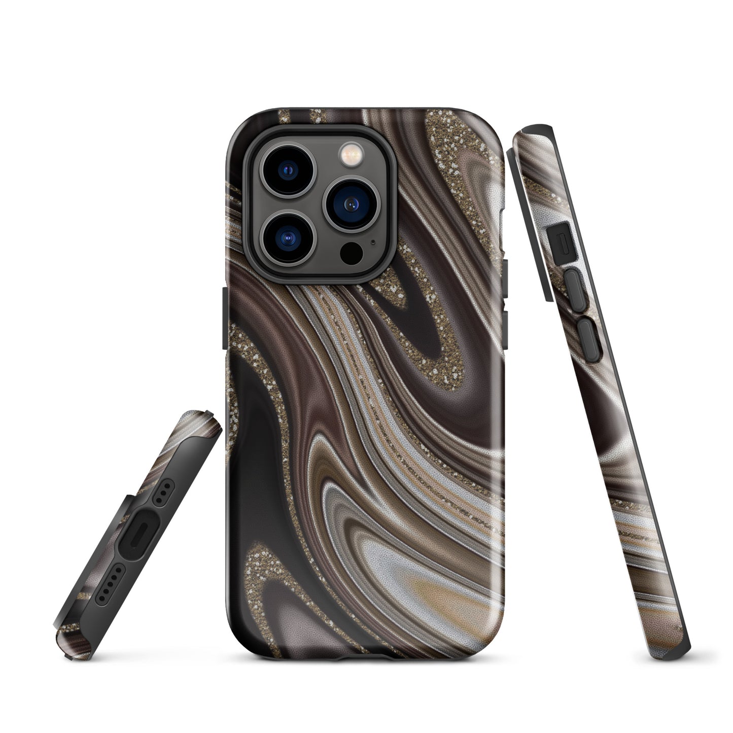 Tough Case for iPhone®- Abstract leather