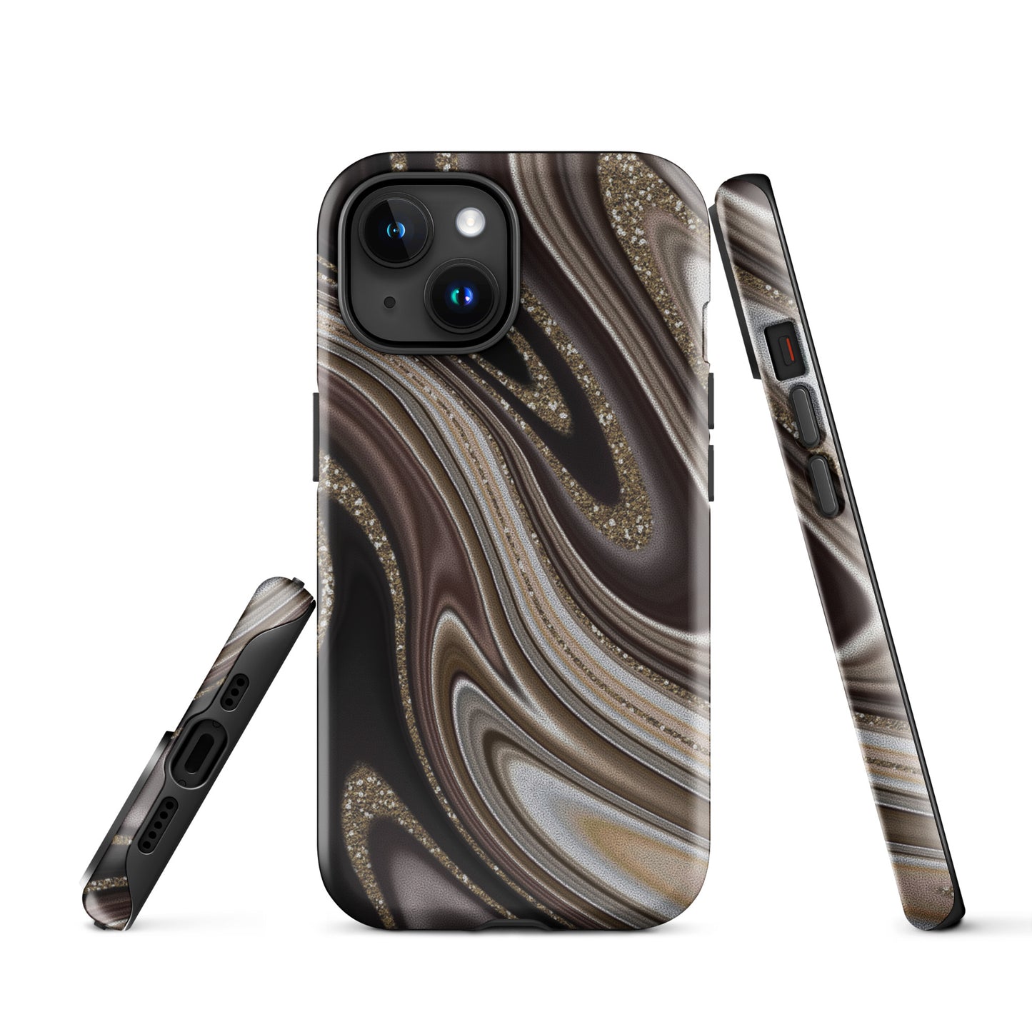 Tough Case for iPhone®- Abstract leather