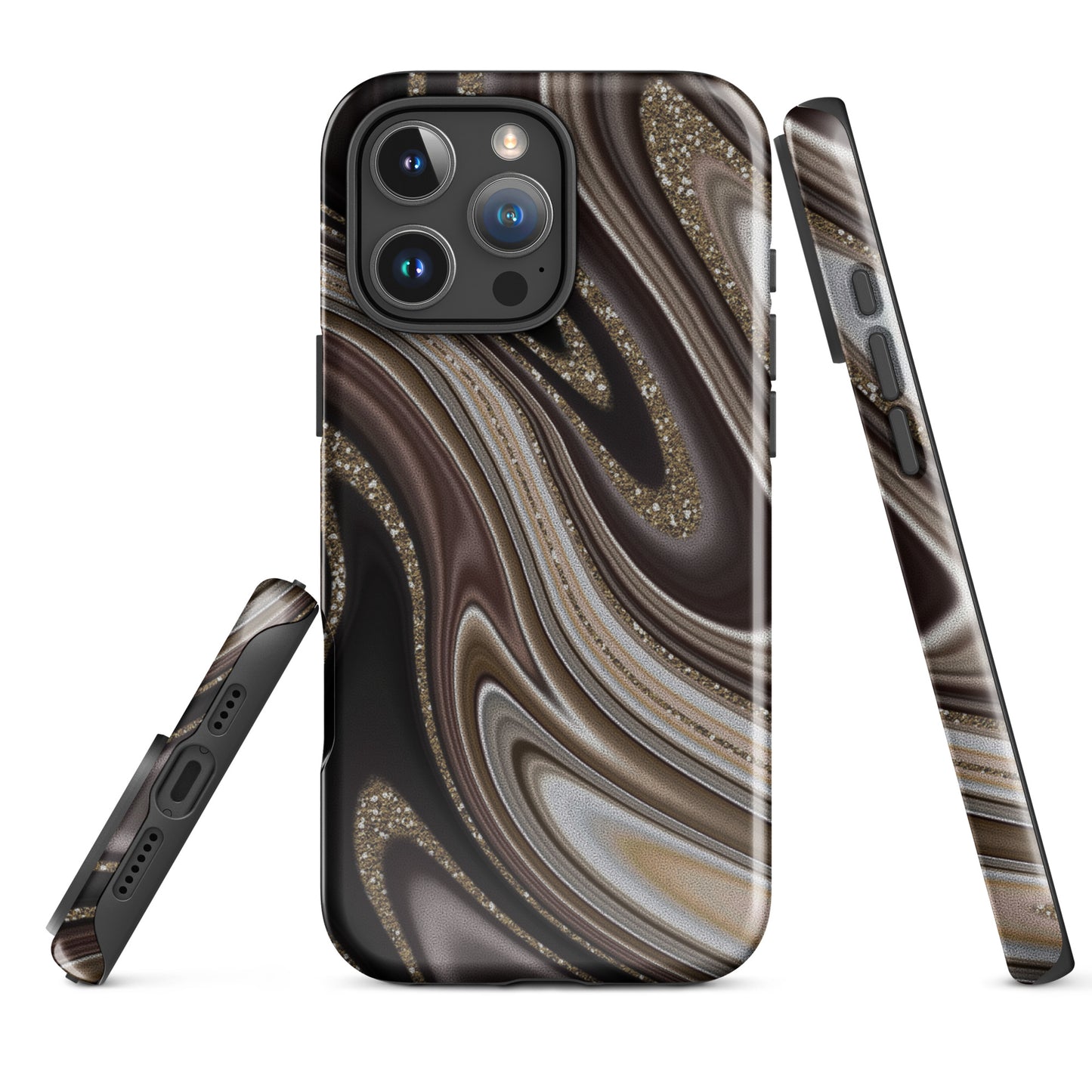 Tough Case for iPhone®- Abstract leather
