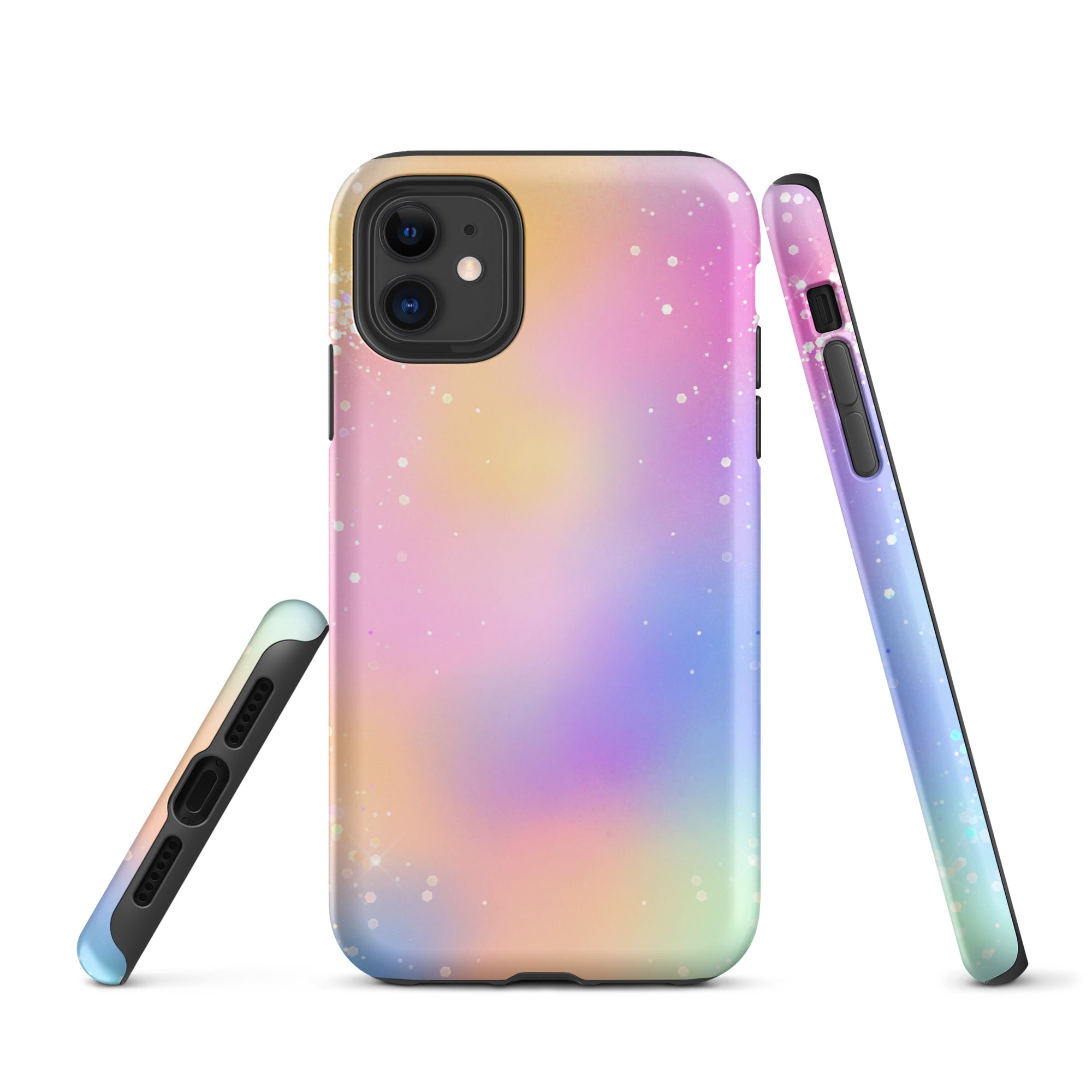 Tough Case for iPhone®- Rainbow Glitter Pattern III