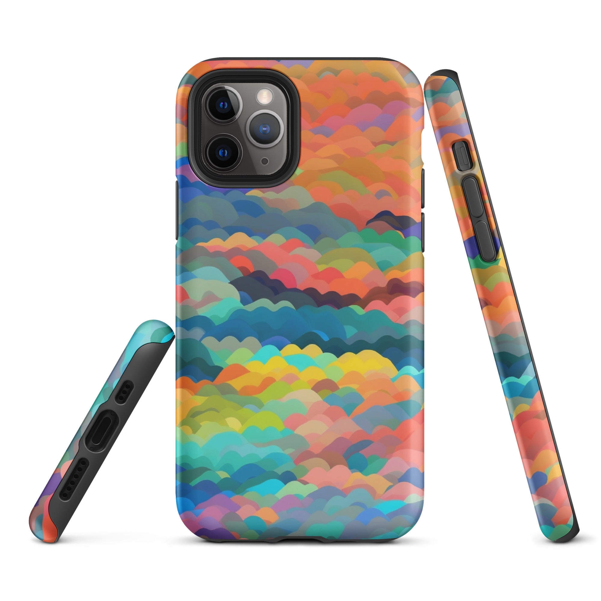 Tough Case for iPhone®- Rainbow Cloud Pattern I