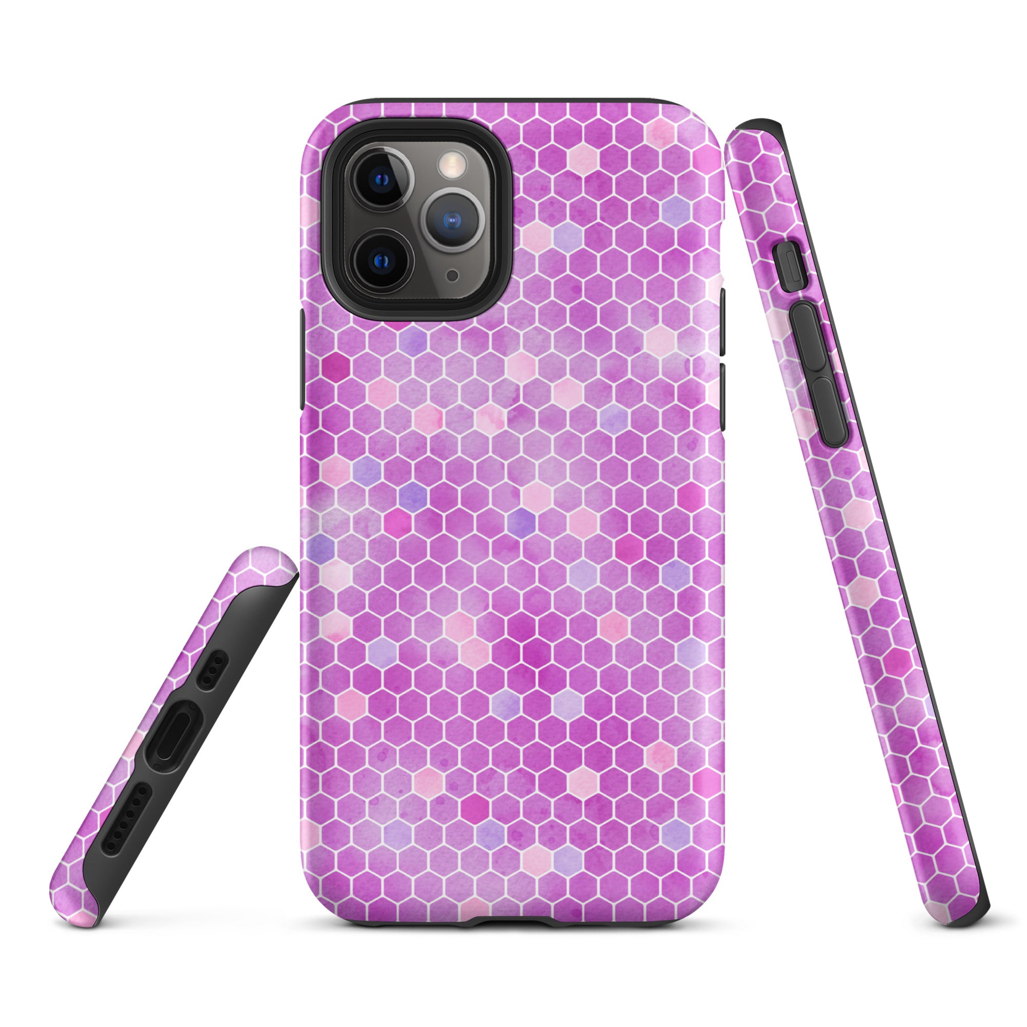 Tough Case for iPhone®- Honeycomb Pink