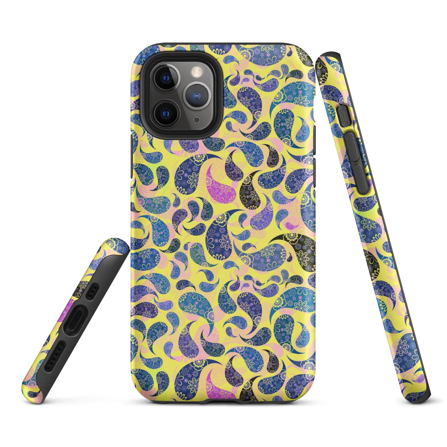 Tough Case for iPhone®- Paisley Dark Yellow