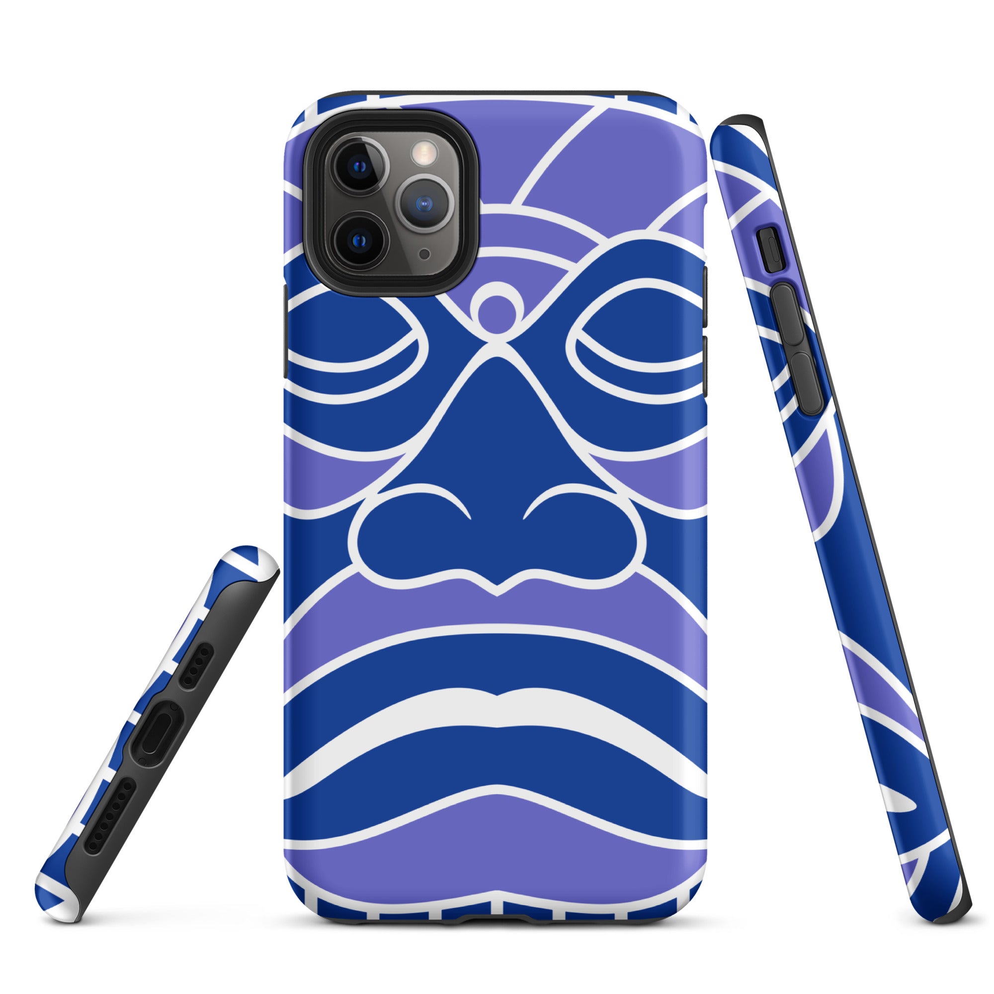 Tough Case for iPhone®- Totem Mask Blue