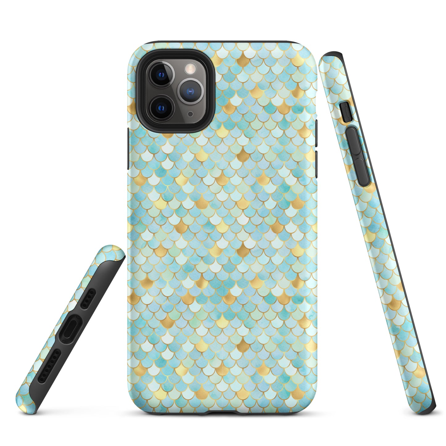 Tough Case for iPhone®- Mermaid Skin Cyan