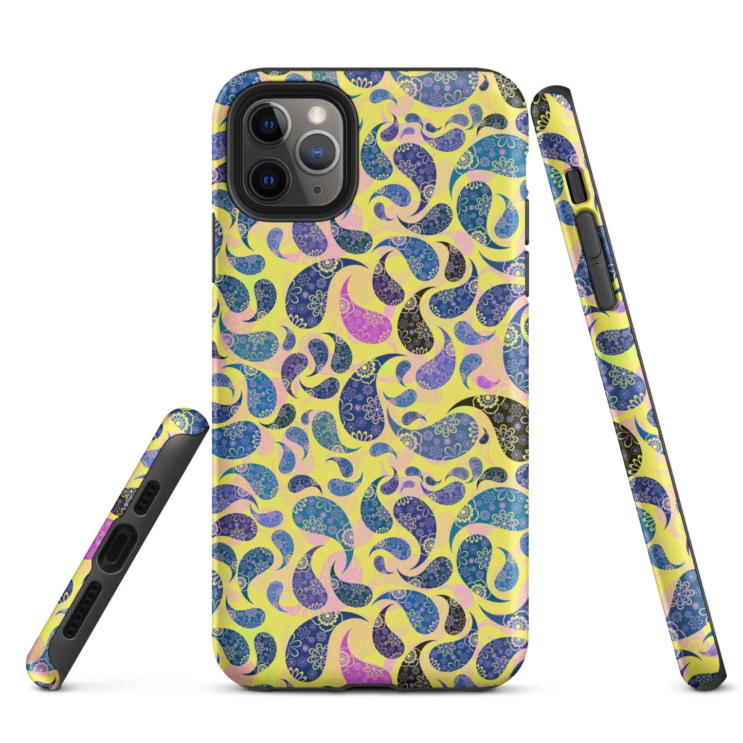 Tough Case for iPhone®- Paisley Dark Yellow