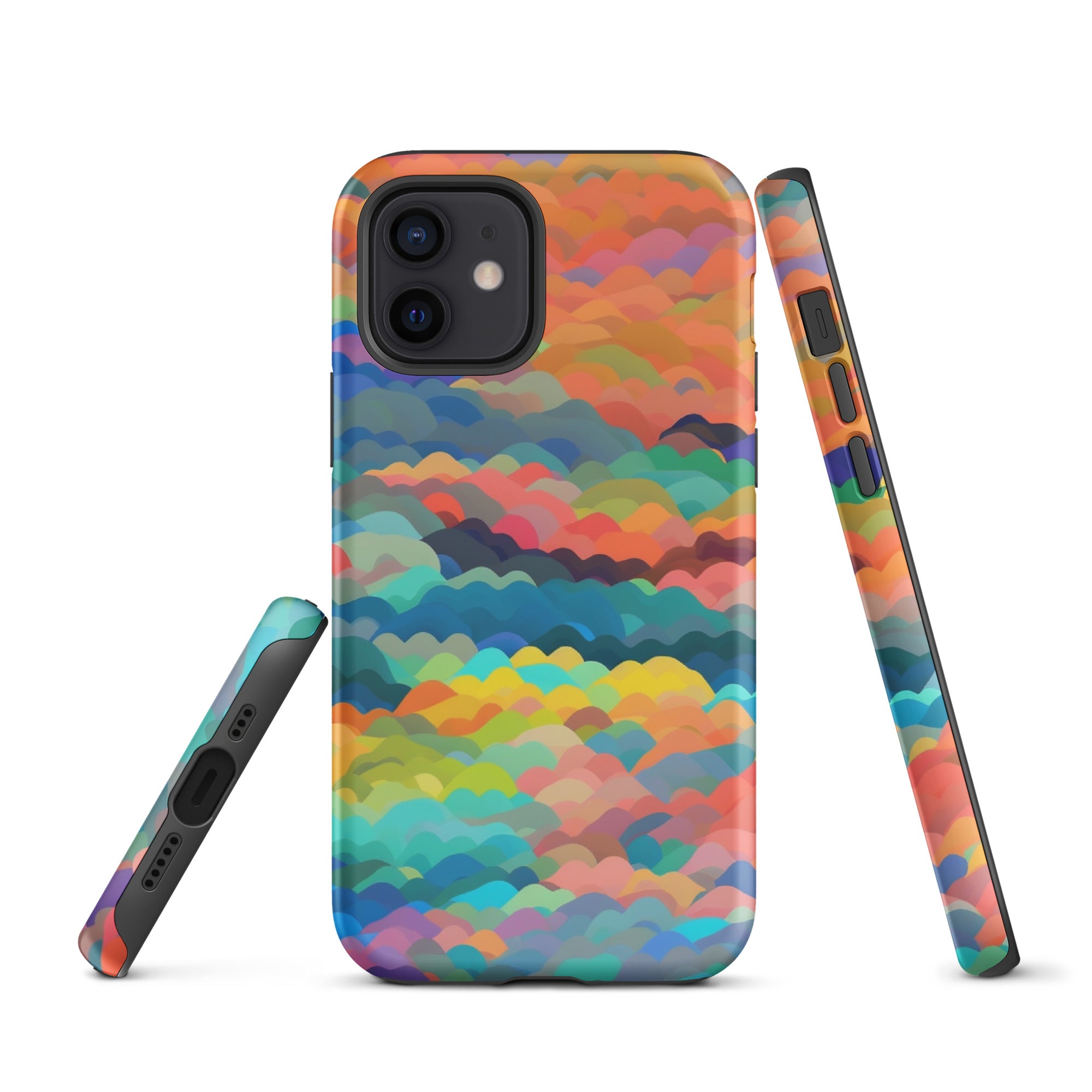 Tough Case for iPhone®- Rainbow Cloud Pattern I