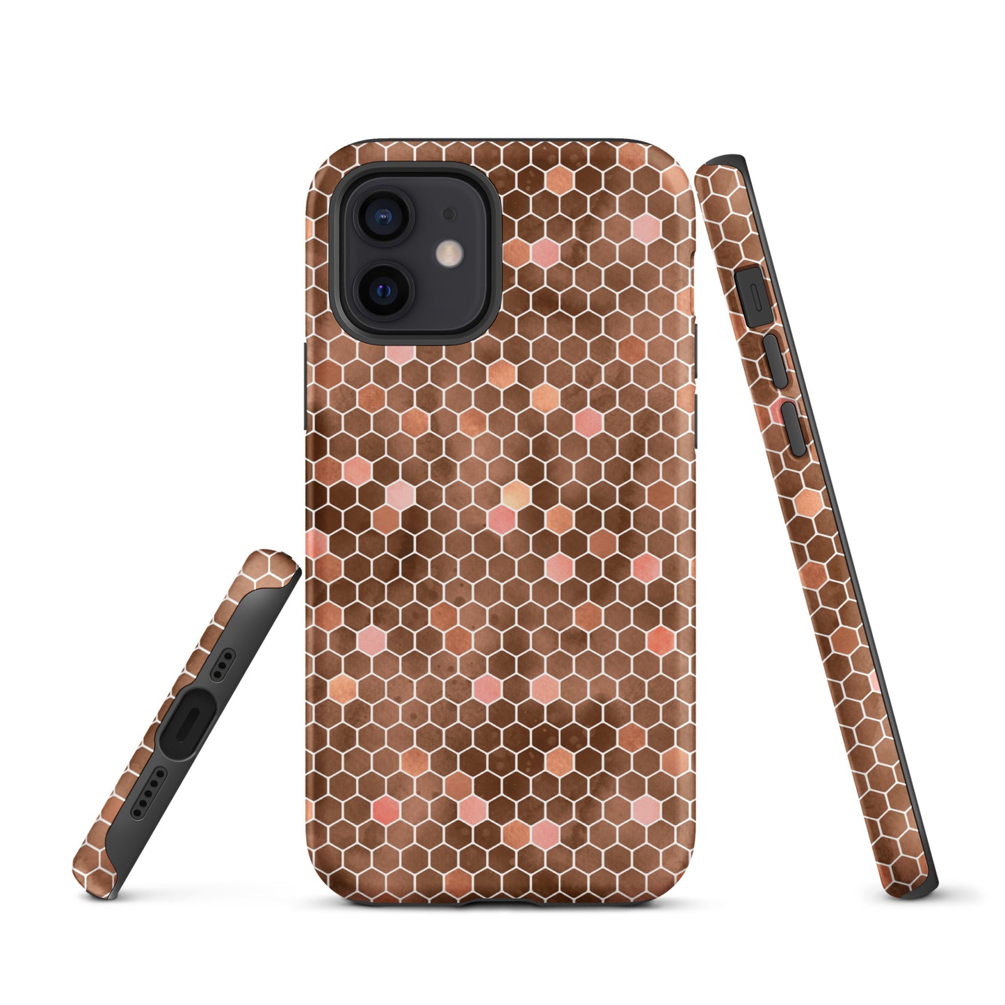 Tough Case for iPhone®- Honeycomb Brown