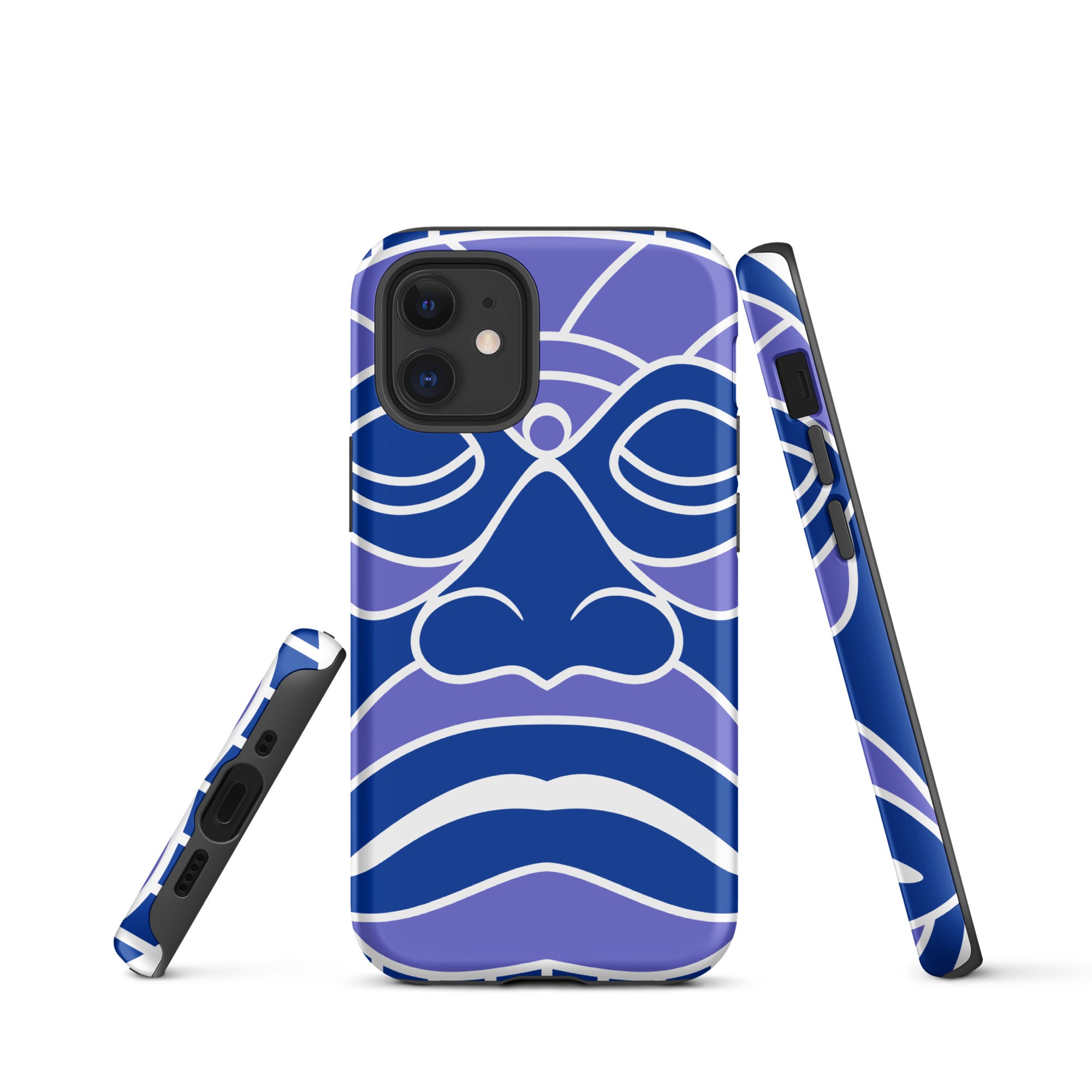 Tough Case for iPhone®- Totem Mask Blue